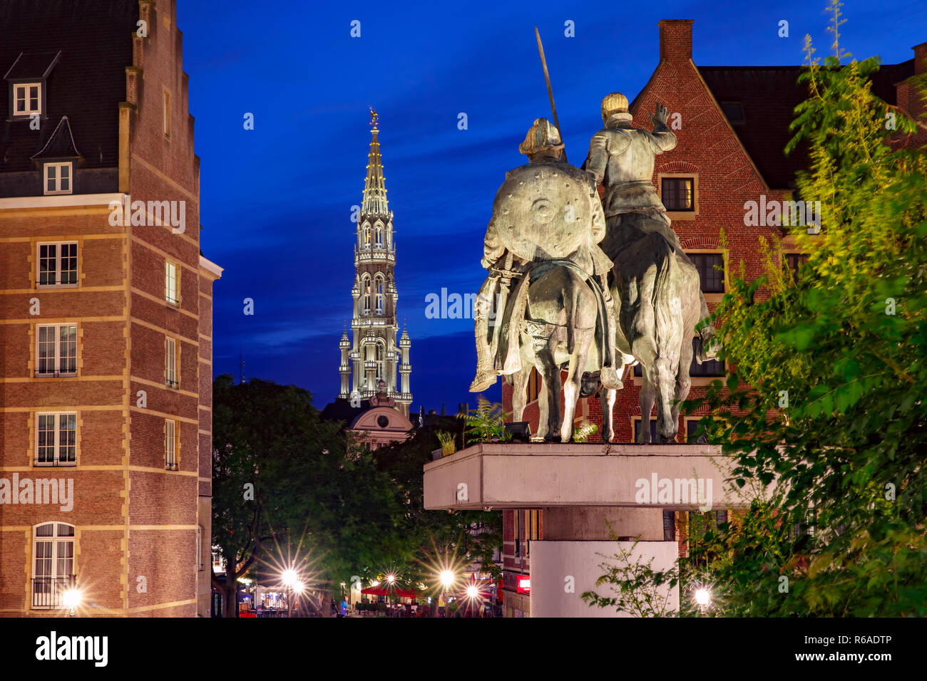 In der Nacht von Brüssel, Brüssel, Belgien Stockfoto