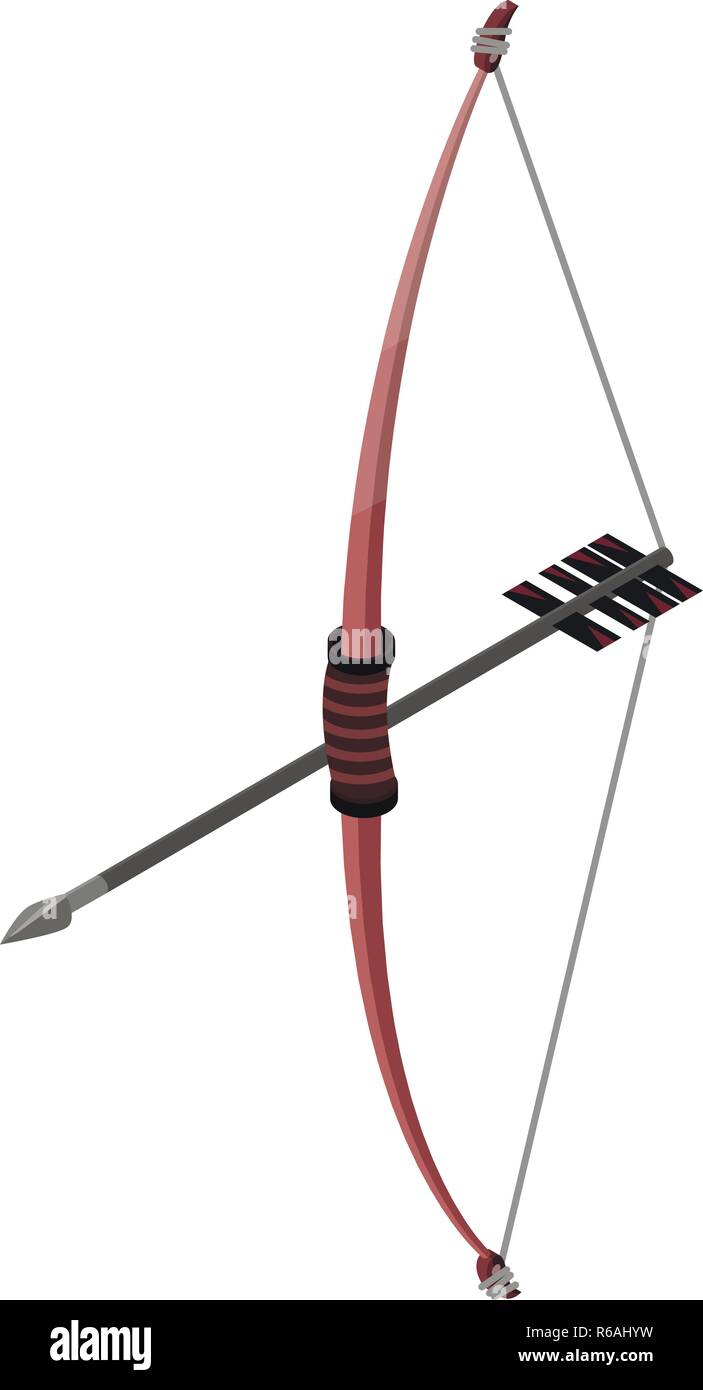 Hunter bow Waffensymbol, isometrische Stil Stock Vektor