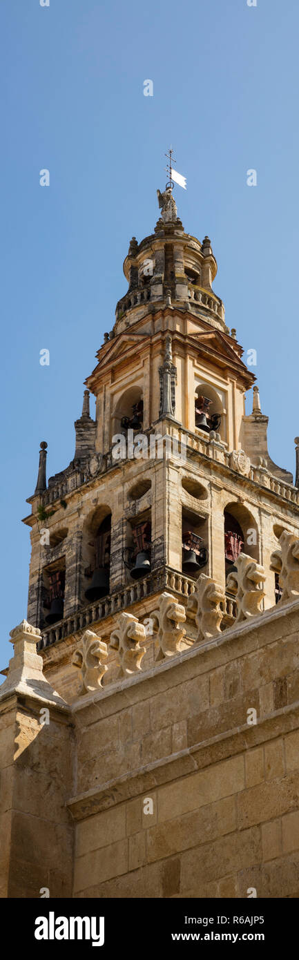 Turm der Mezquita, Córdoba, Andalusien, Spanien, Europa Stockfoto