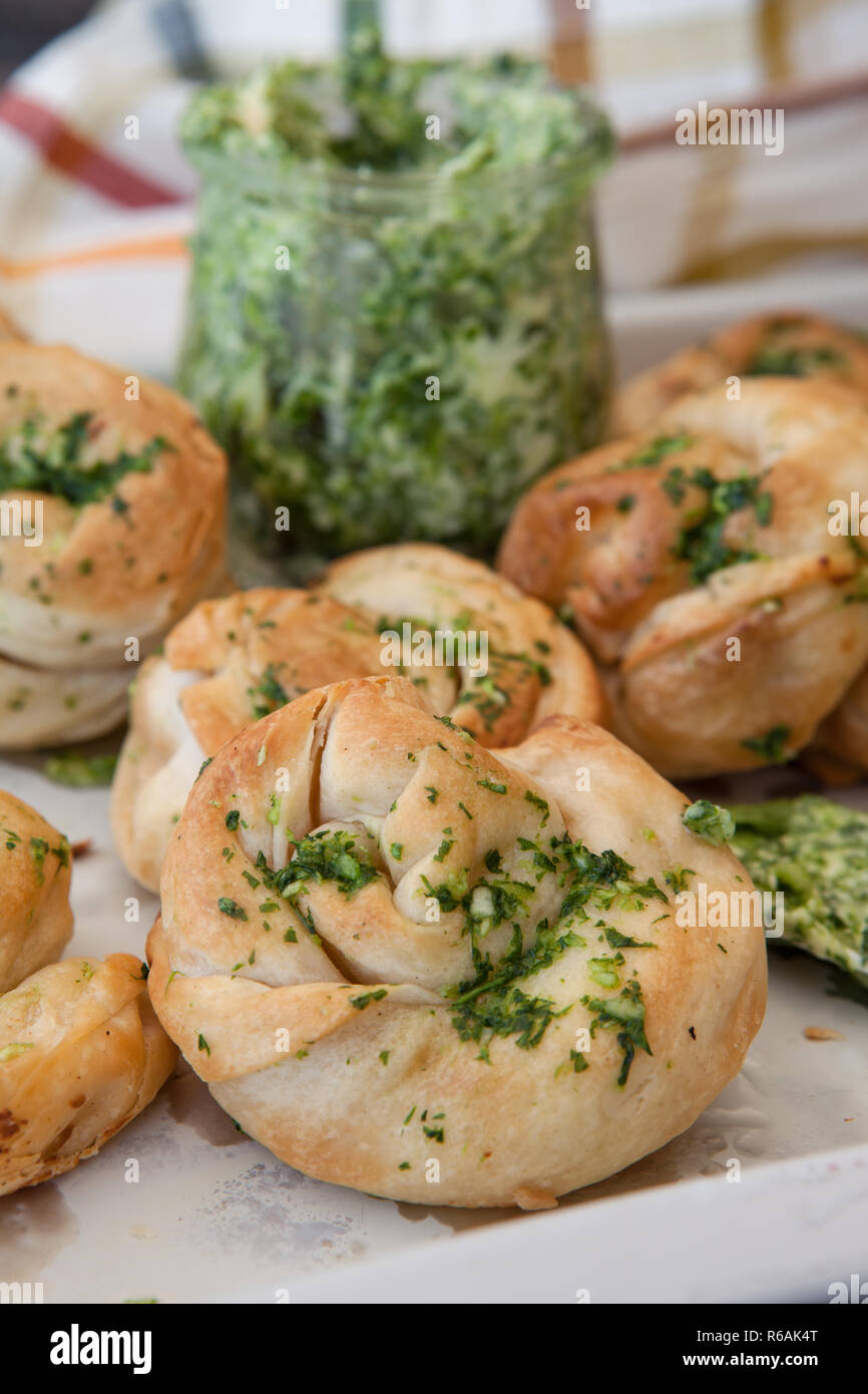 Pikante Blätterteig Snack Stockfoto