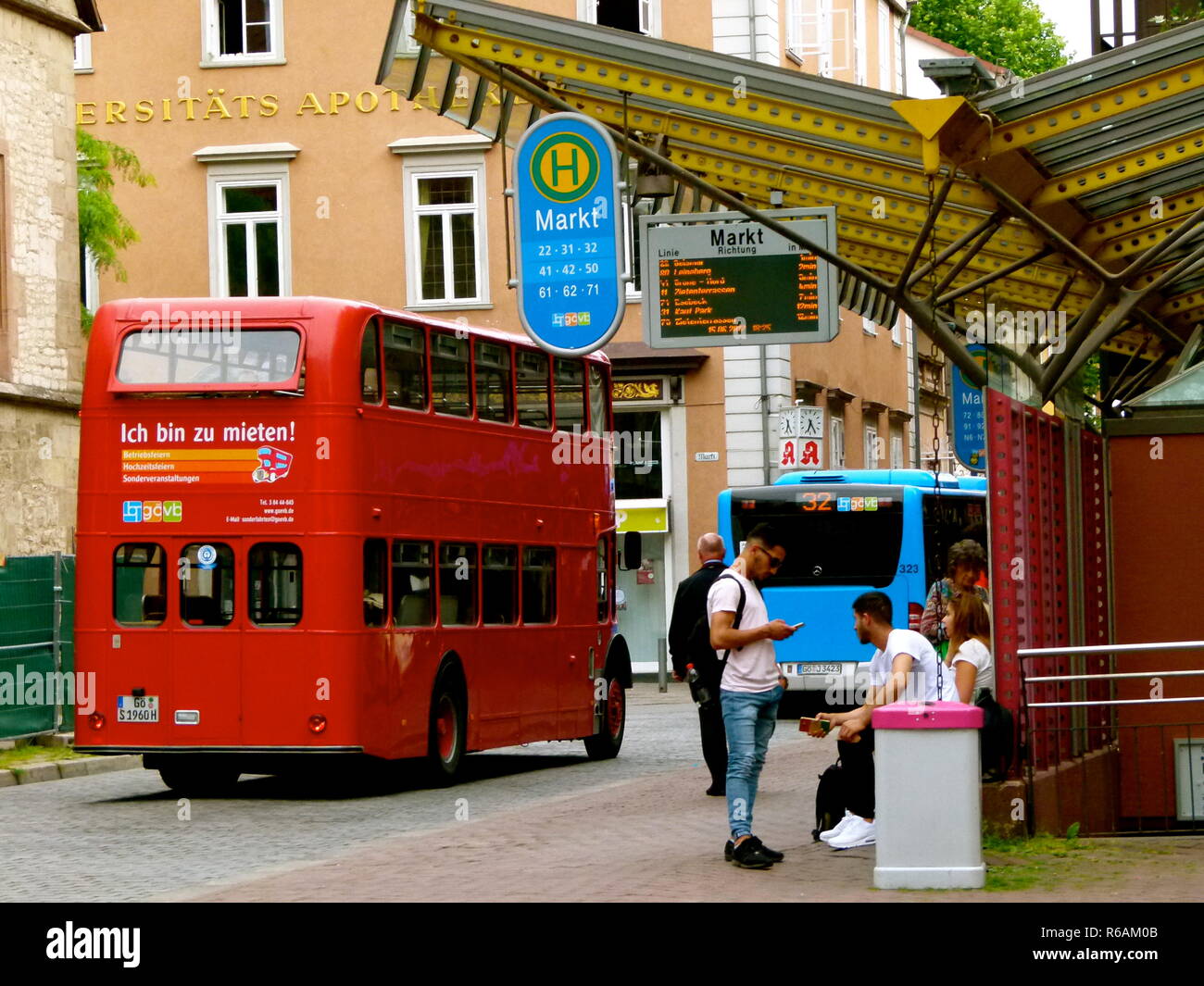Red Double Decker Bus nicht nur in London. Stockfoto