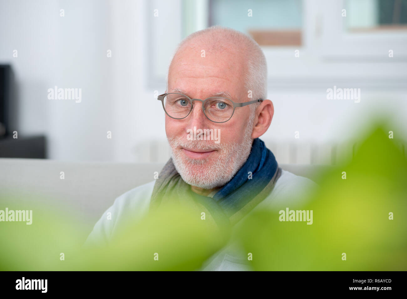 Portrait von Stattlichen reifer Mann mit Bart Stockfoto