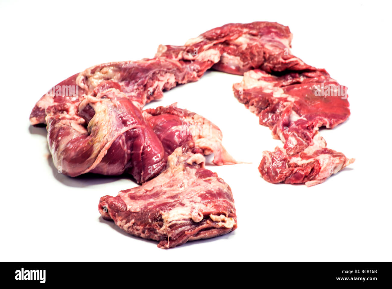 Rock Steak, Barf Hundefutter Stockfoto