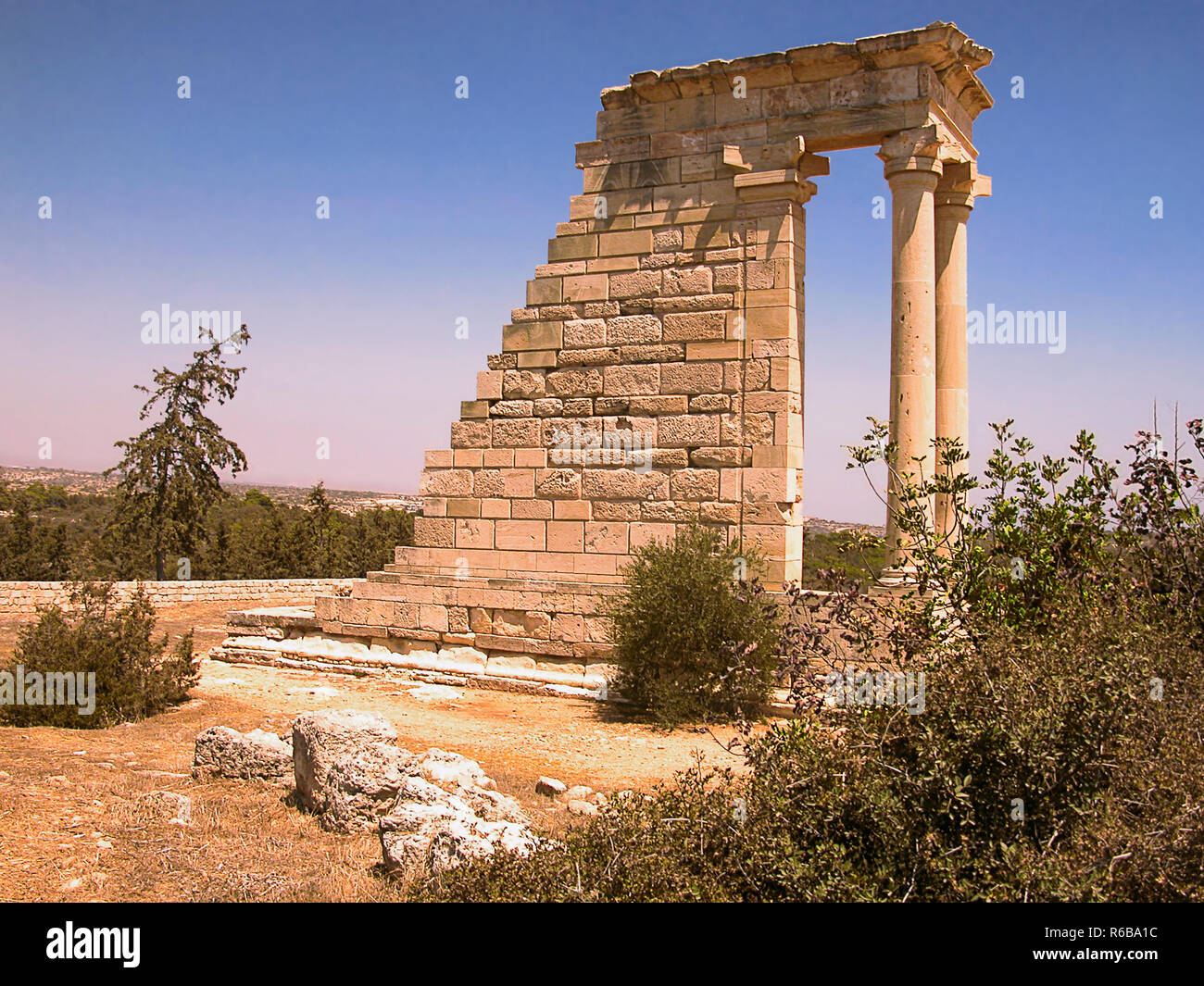 Heiligen Altar, Tempel des Apollo Hylates, Kourion, Zypern Stockfoto