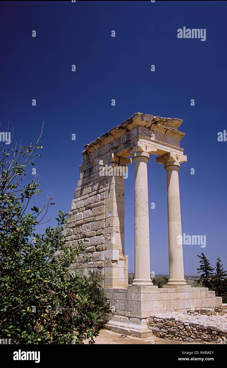 Heiligen Altar, Tempel des Apollo Hylates, Kourion, Zypern Stockfoto