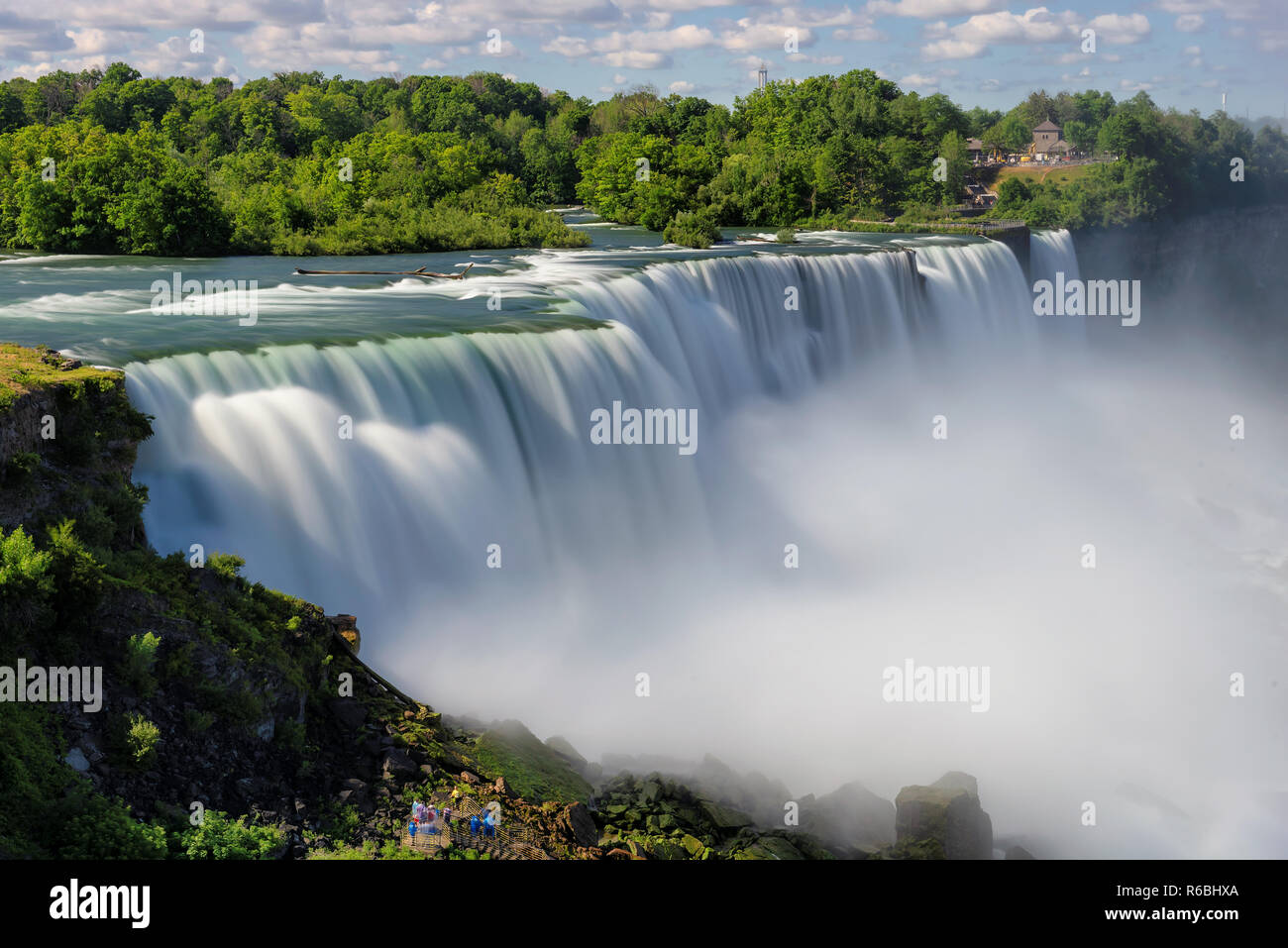 Niagara Falls. Lange Belichtung. Stockfoto