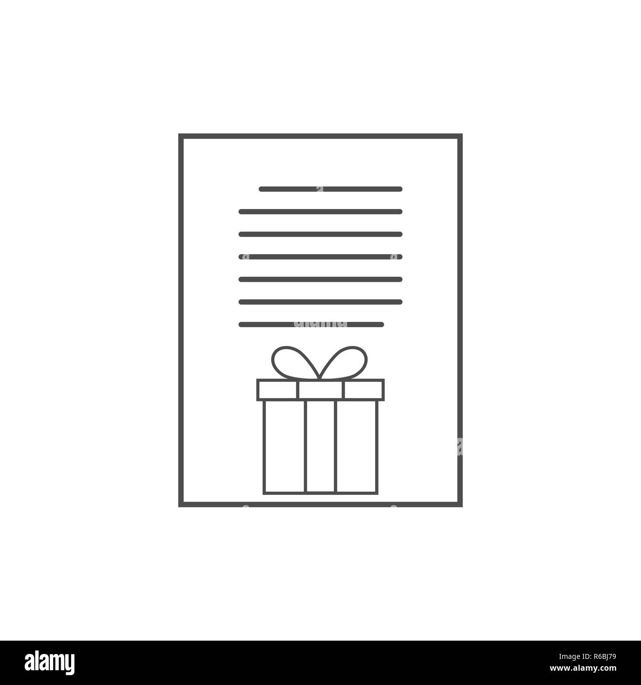 Brief an Santa Symbol, Wunschliste. Vector Illustration. Stock Vektor