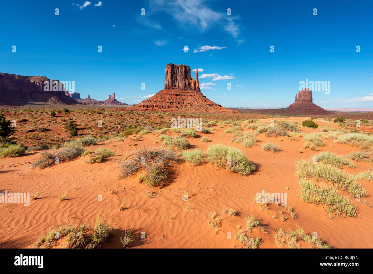 Sanddünen im Monument Valley Stockfoto