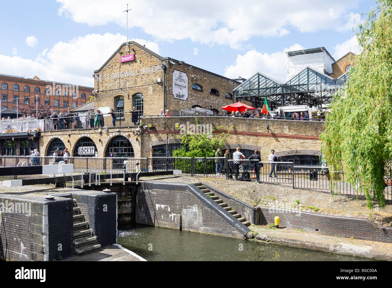 Camden Lock und Market, Camden Town, Londoner Stadtteil Camden, Greater London, England, Vereinigtes Königreich Stockfoto