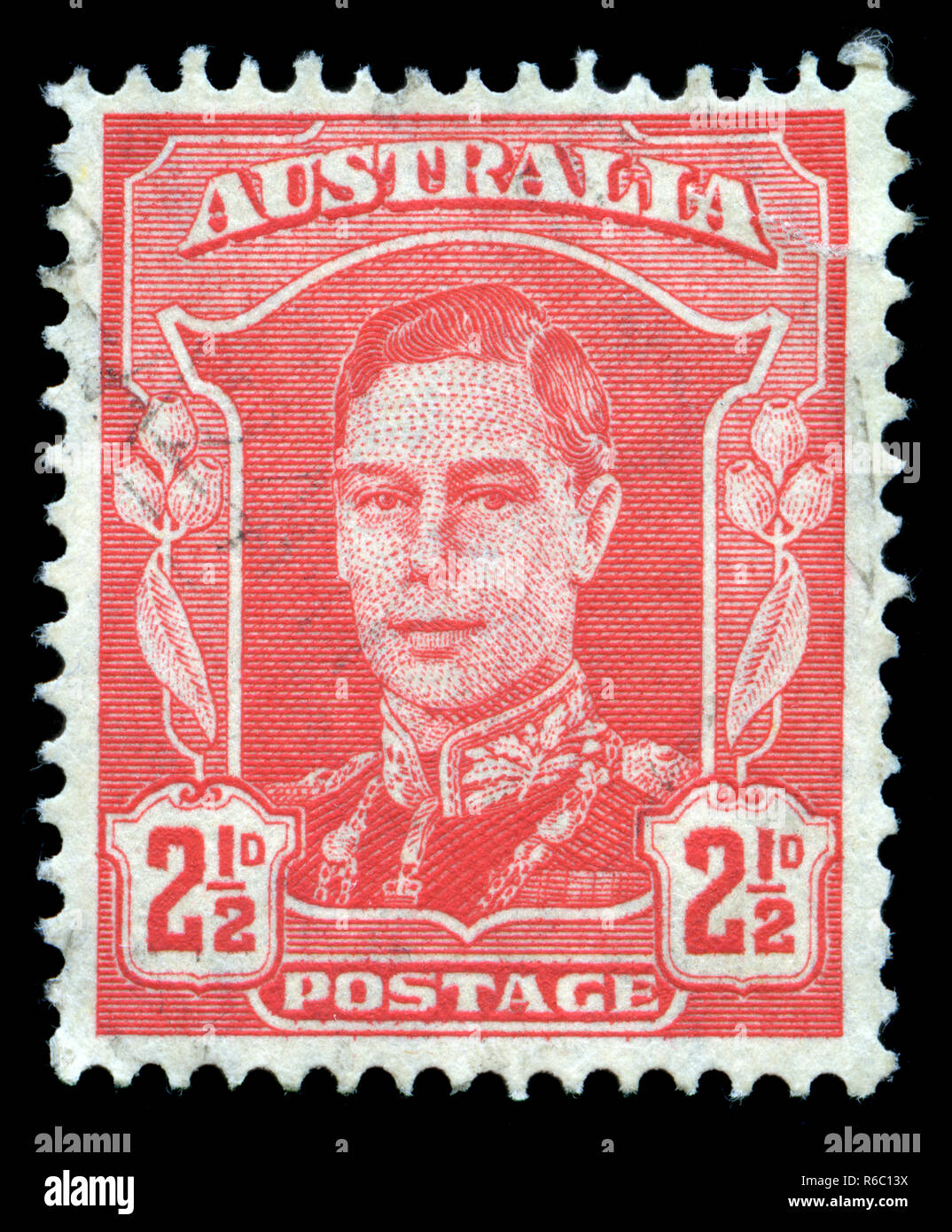 Briefmarke aus Australien in der King George VI., Queen Elizabeth, Fauna Australiens Serie Stockfoto
