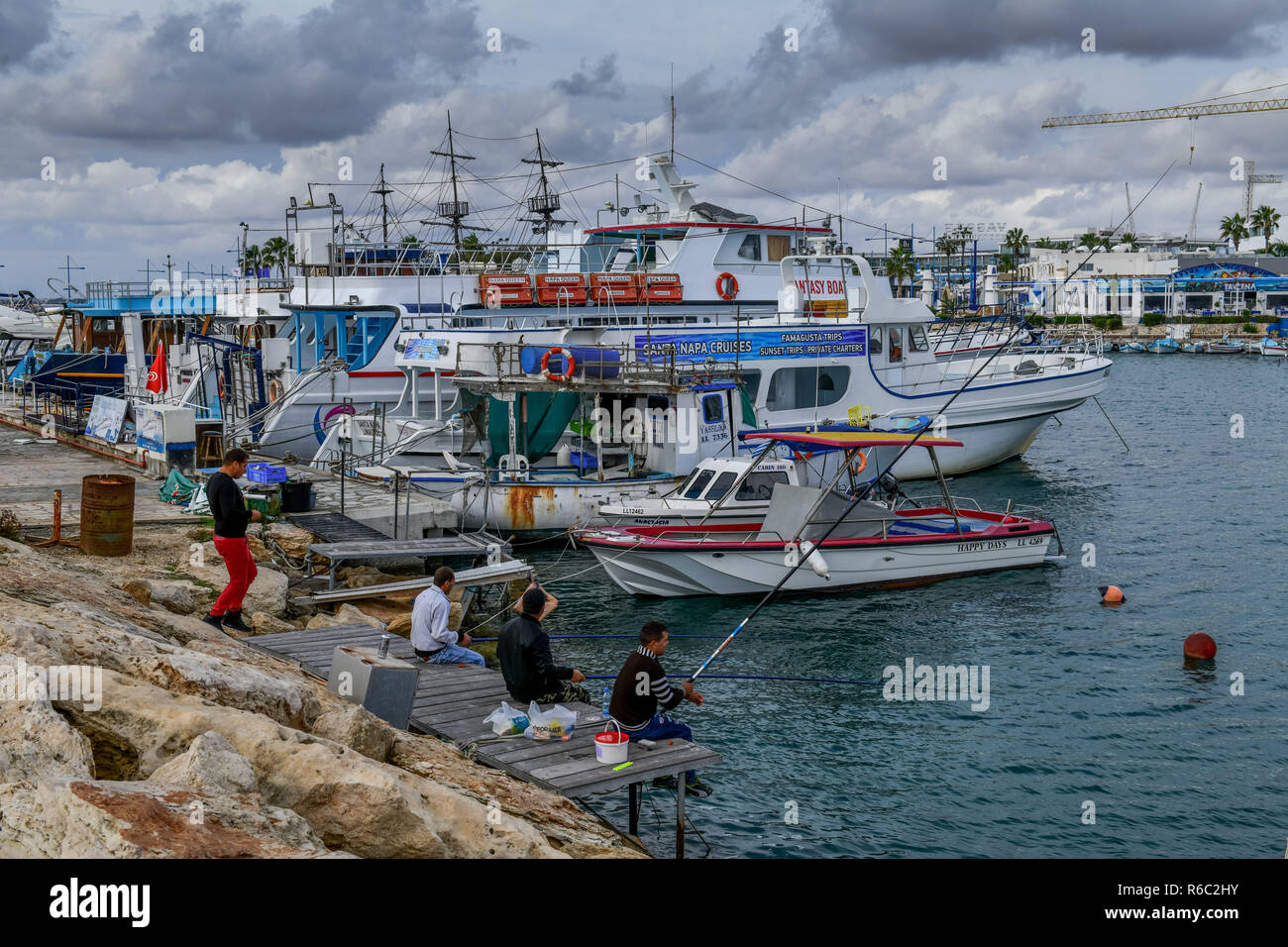 Fischerhafen, Agia Napa, Republik Zypern, Fischerhafen, Republik Zypern Stockfoto