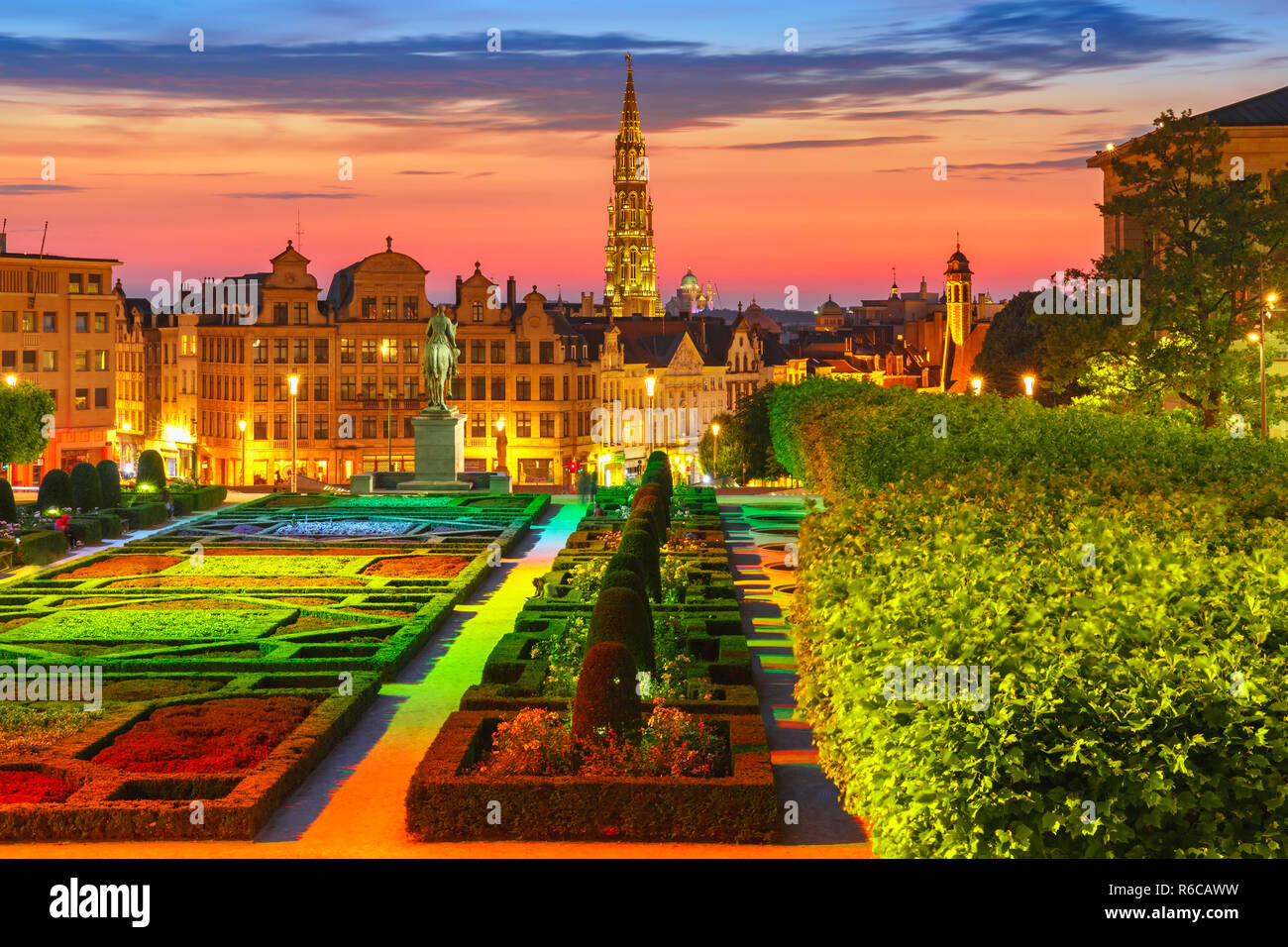 Brüssel bei Sonnenuntergang, Brüssel, Belgien Stockfoto