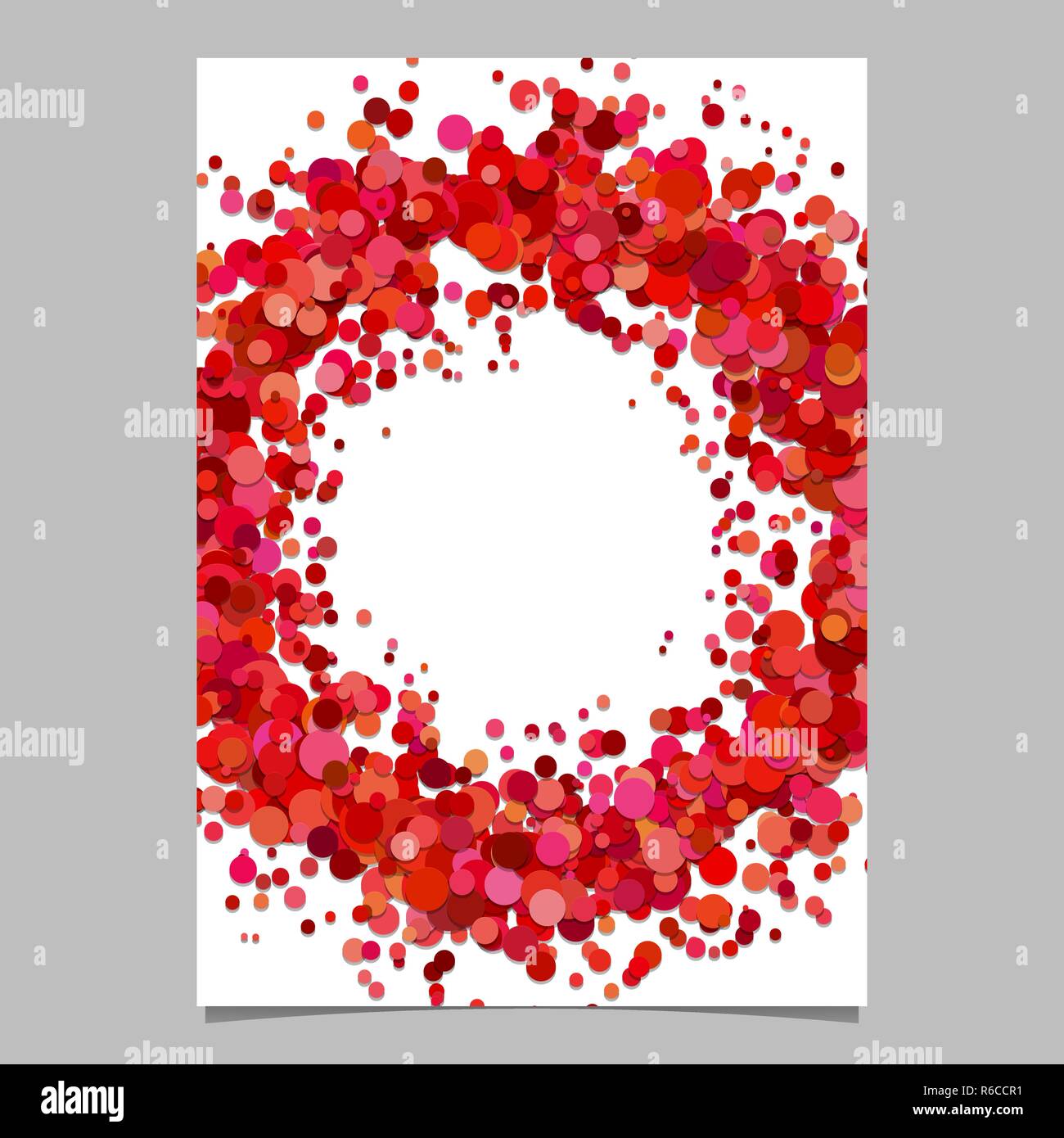 Leer Abstrakte Konfetti Ring Flyer Hintergrund Vorlage Aus Verteilten Punkte Stock Vektorgrafik Alamy