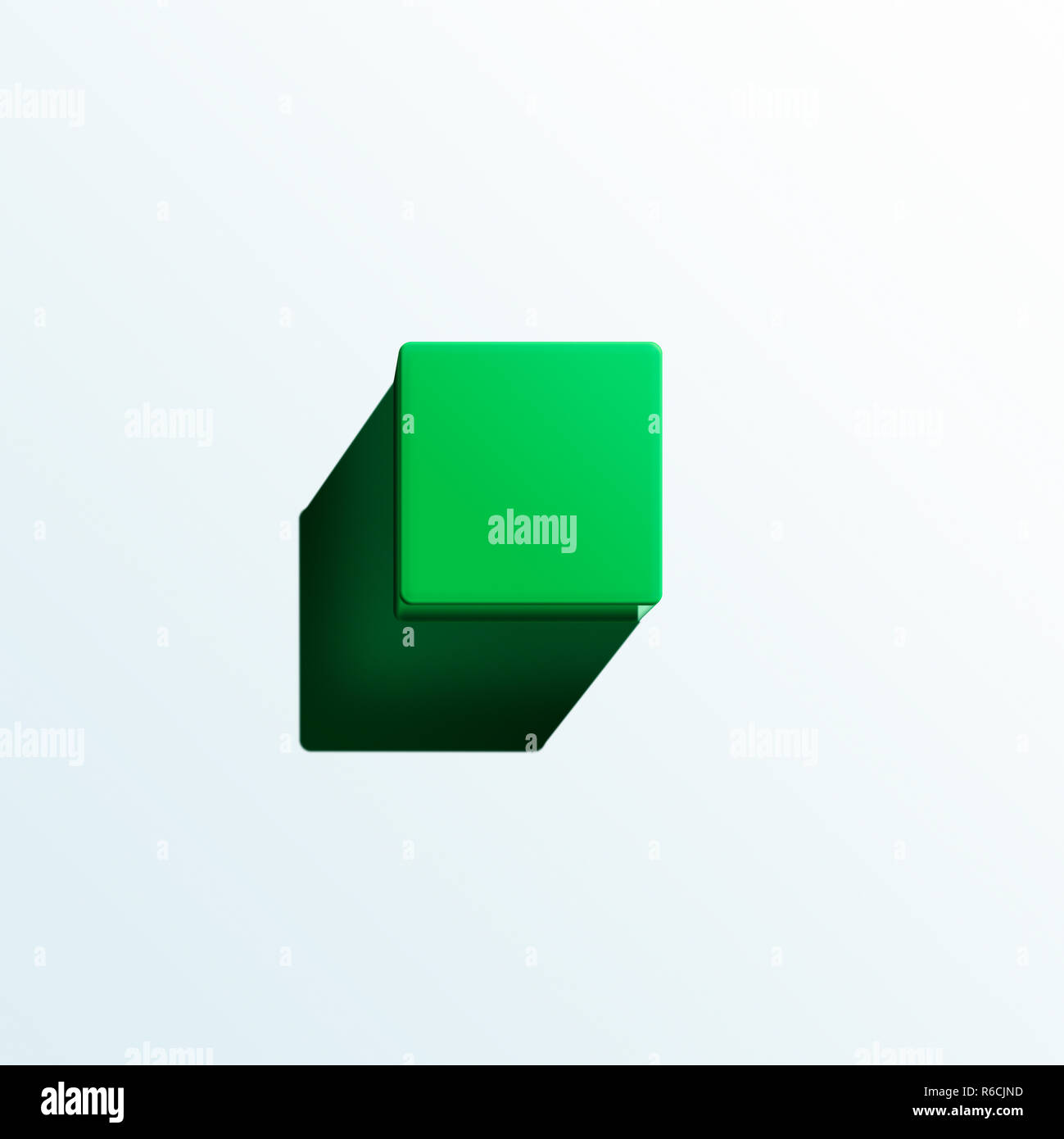 Green Bullet point Markt, quadratische Form, gegen die weißen Hintergrund Stockfoto