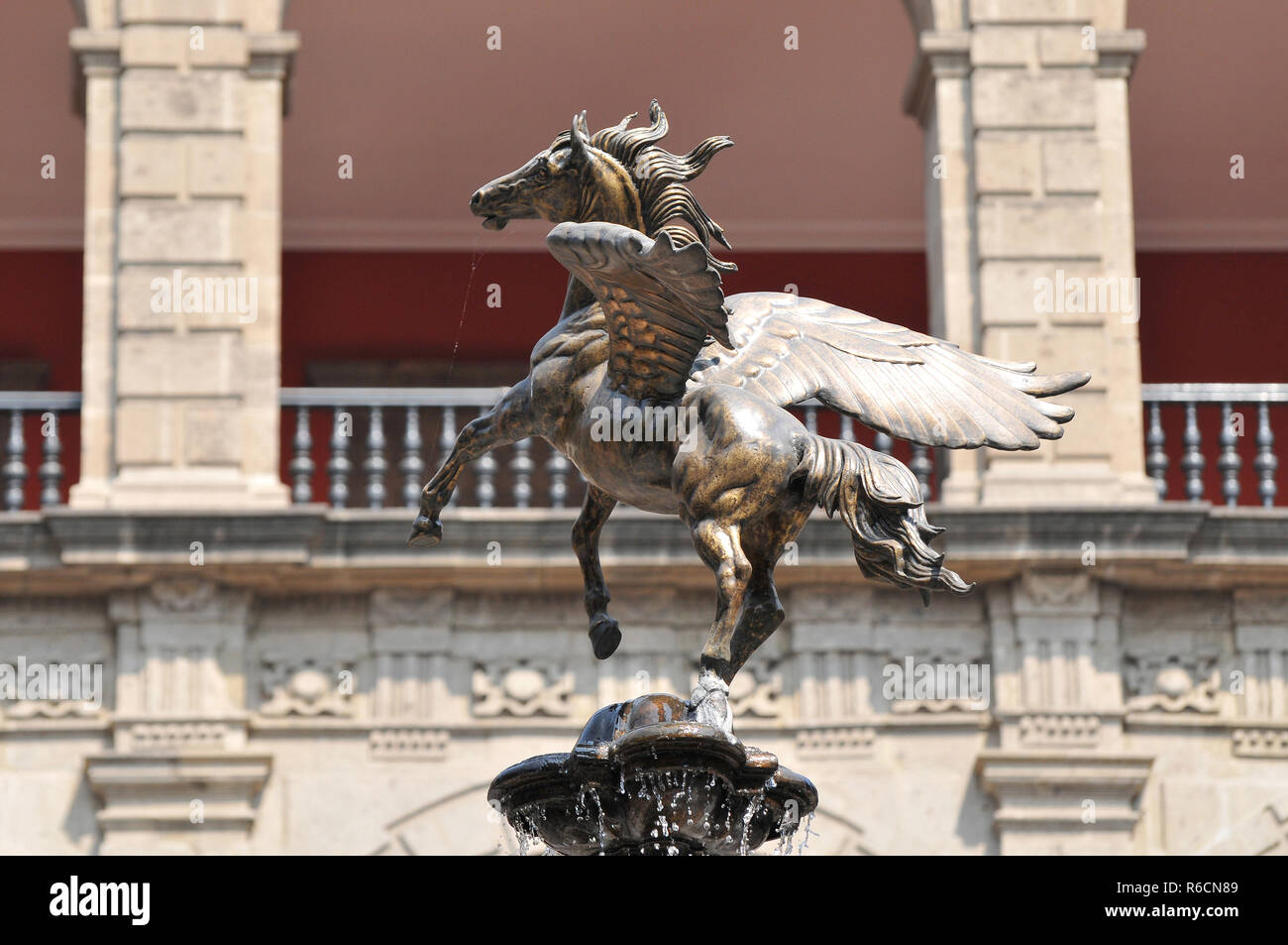 Mexiko, Mexiko City, Brunnen an den National Palast, Pegasus Stockfoto