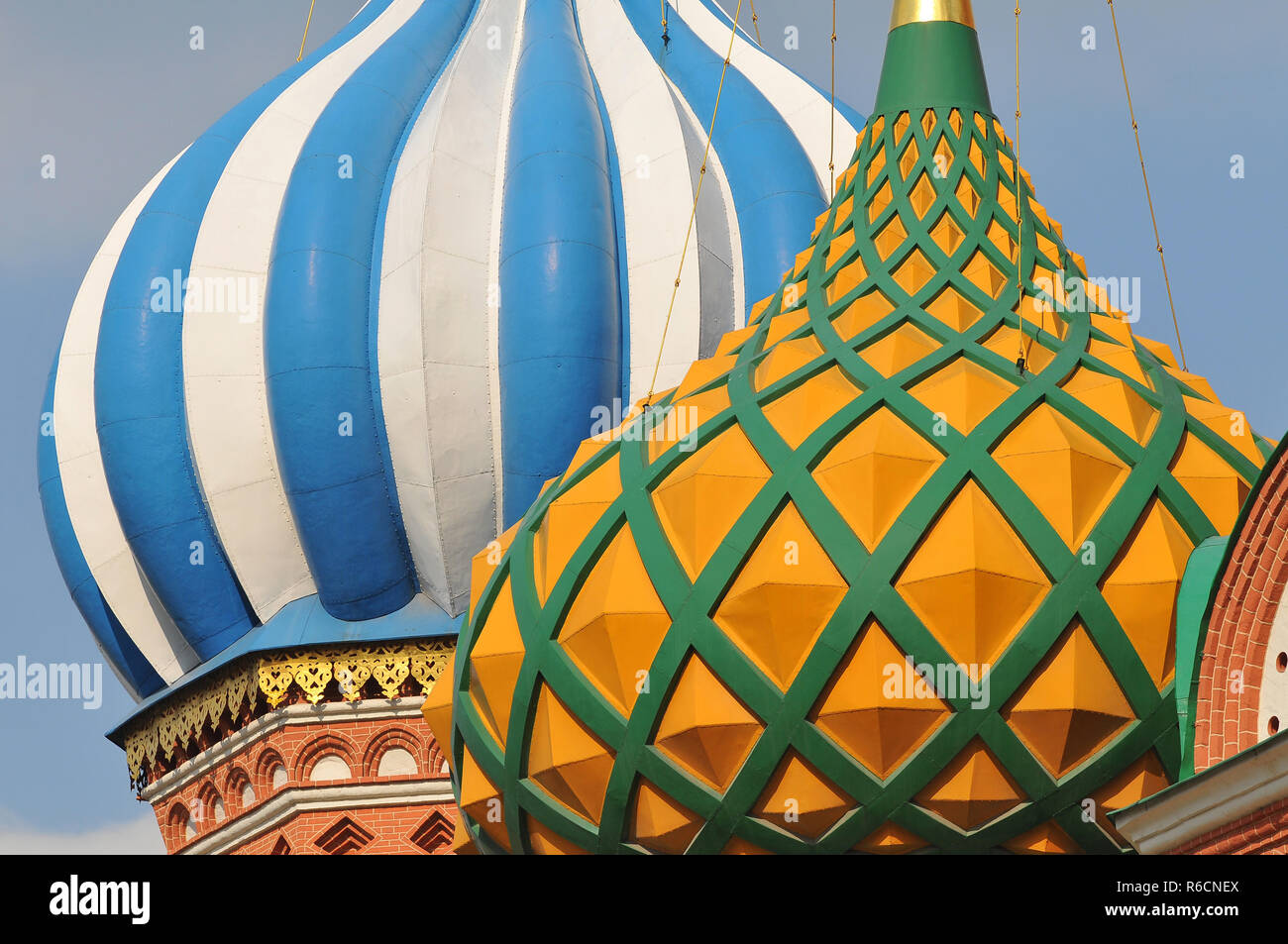Russland, Moskau, Kuppeln der Kathedrale der hl. Basilius Stockfoto