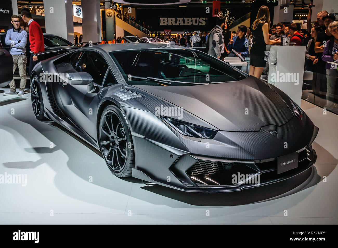 FRANKFURT - Sept. 2015: MANSORY TOROFEO Lamborghini Huracan auf der IAA International Motor Show am 20. September vorgelegt, 2015 in Frankfurt am Main, Deutschland Stockfoto