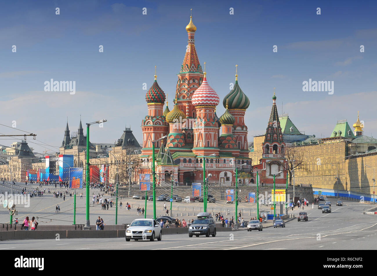 Russland, Moskau, Basilius-Kathedrale, dem Roten Platz Stockfoto
