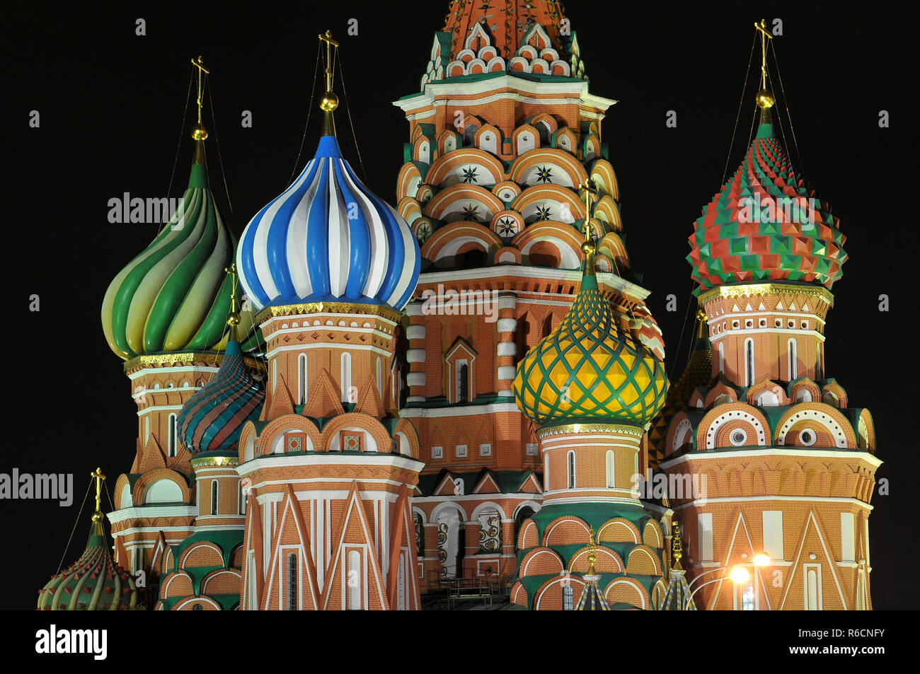 Russland, Moskau, Kuppeln der Kathedrale der hl. Basilius Stockfoto
