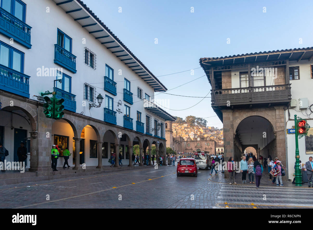 Ansicht der Stadt Cusco in Peru Stockfoto