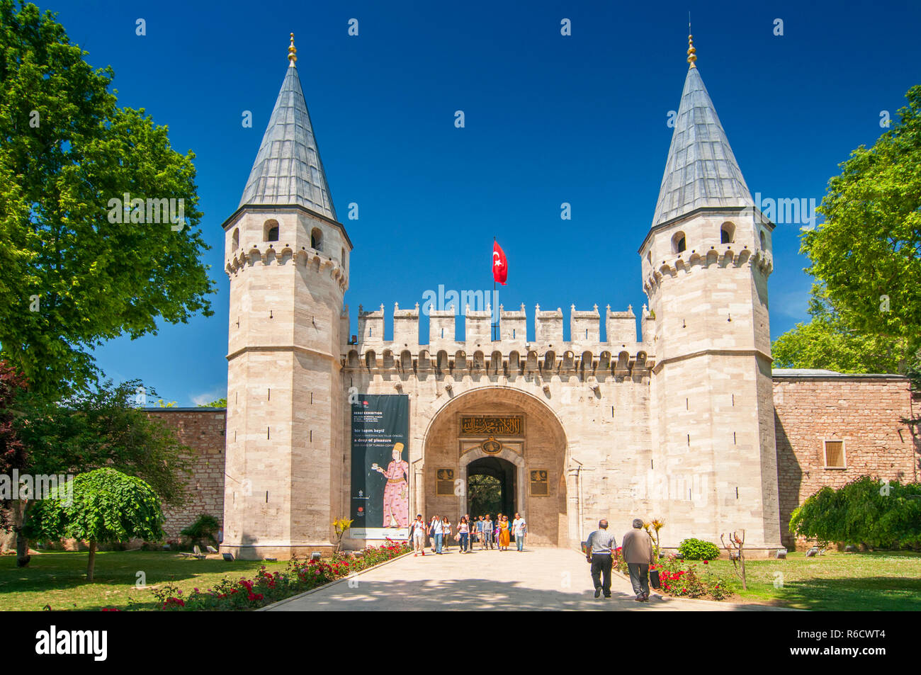 Das Tor von Anreden, Haupteingang zum Topkapi Palast in Istanbul, Türkei Stockfoto