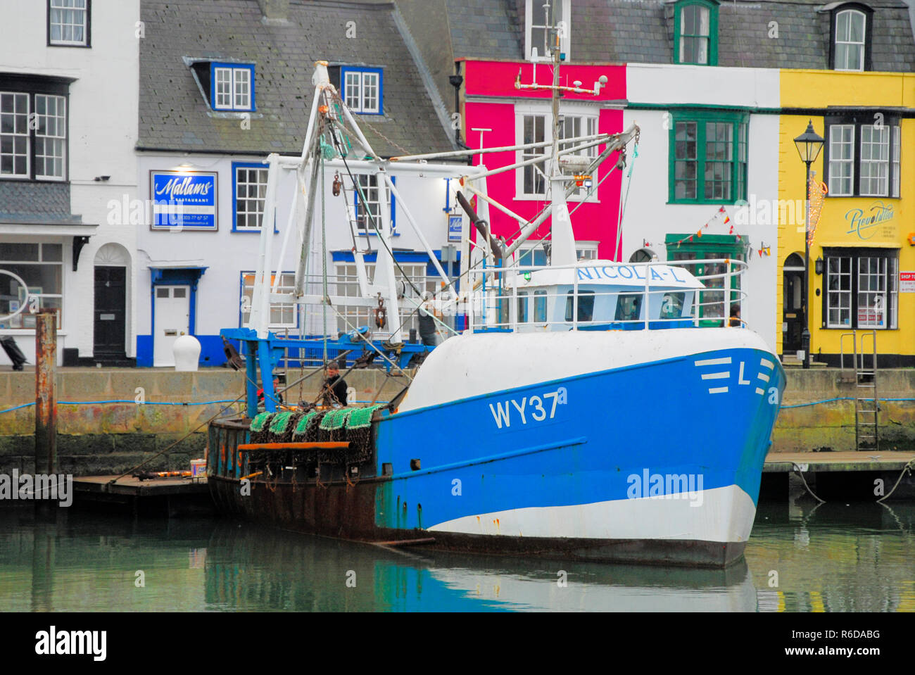 Dorchester, Dorset, Großbritannien. 5. Dezember 2018. Ein anderes Nass, mild, aber der Hafen sieht wunderschön aus, was auch immer das Wetter Credit: stuart Hartmut Ost/Alamy leben Nachrichten Stockfoto