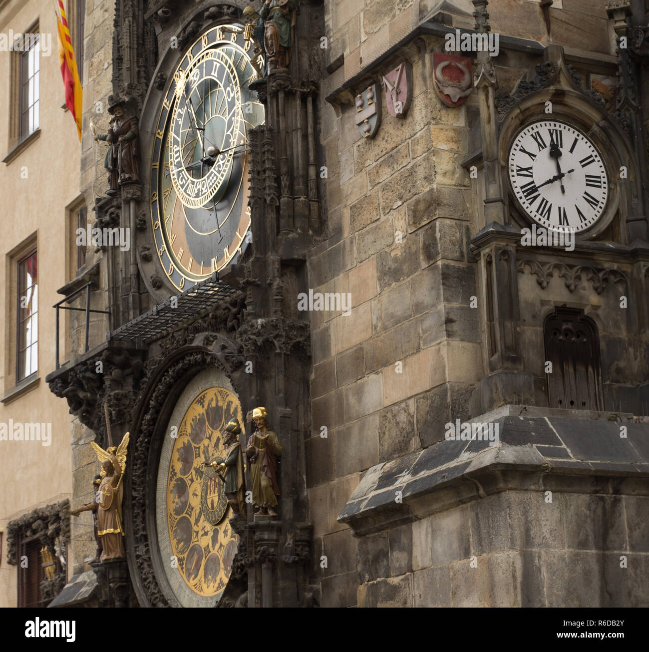 Die Astronomische Uhr in Prag, oder Prager Orloj in Prag - die Hauptstadt und die grösste Stadt in der Tschechischen Republik, die 14. größte Stadt in der EU Stockfoto