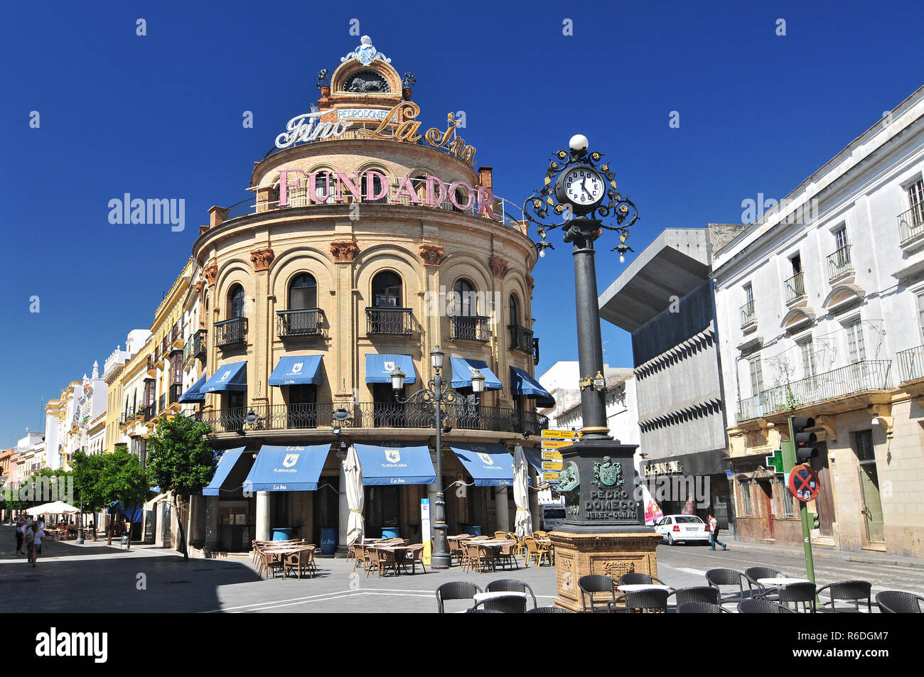 Gallo Azul Square Jerez De La Frontera, Provinz Cádiz, Andalusien, Spanien Stockfoto