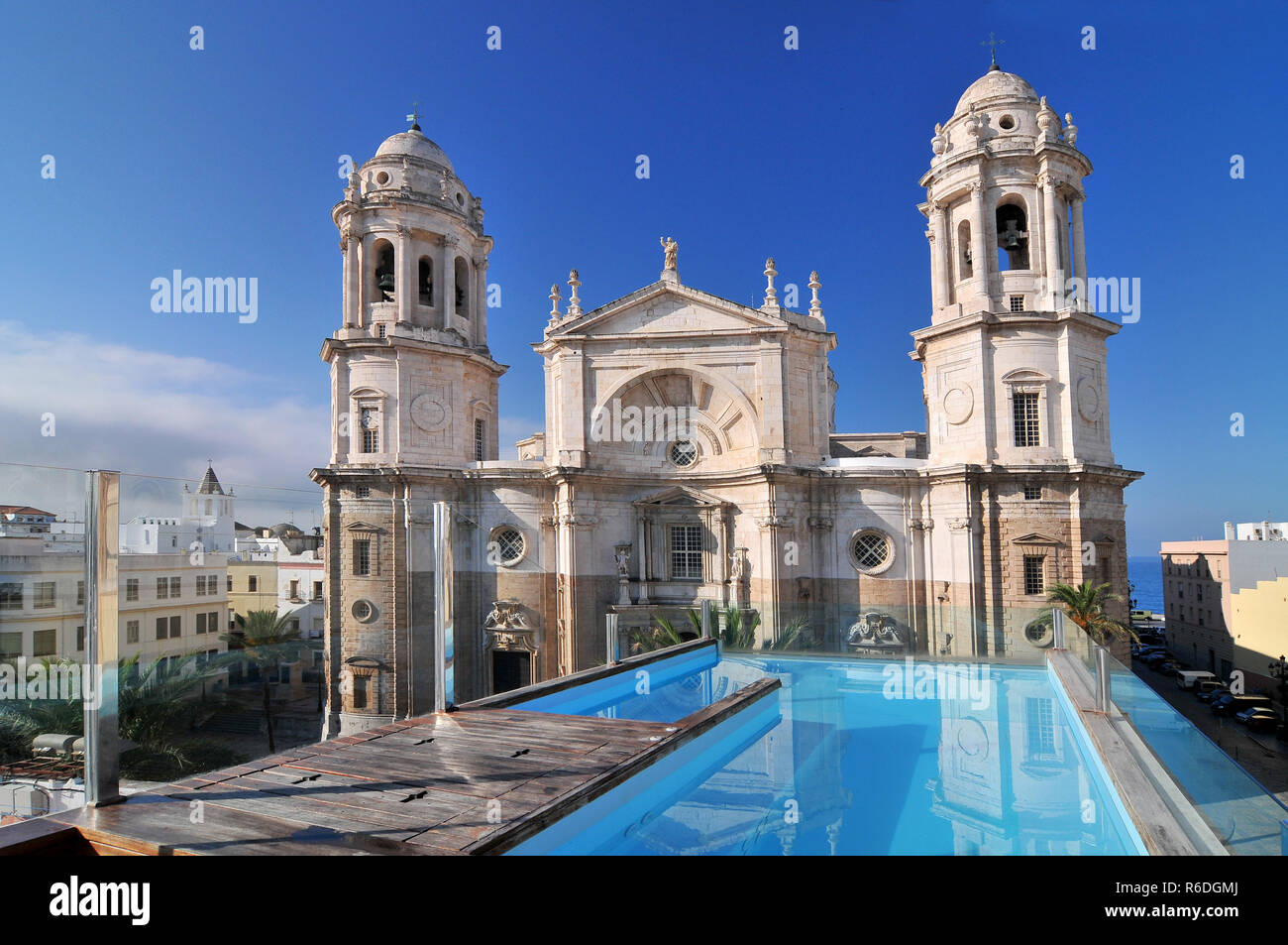 Cadiz Kathedrale "La Catedral Vieja De Cadiz oder Iglesia de Santa Cruz Cadiz, Andalusien, Spanien Stockfoto