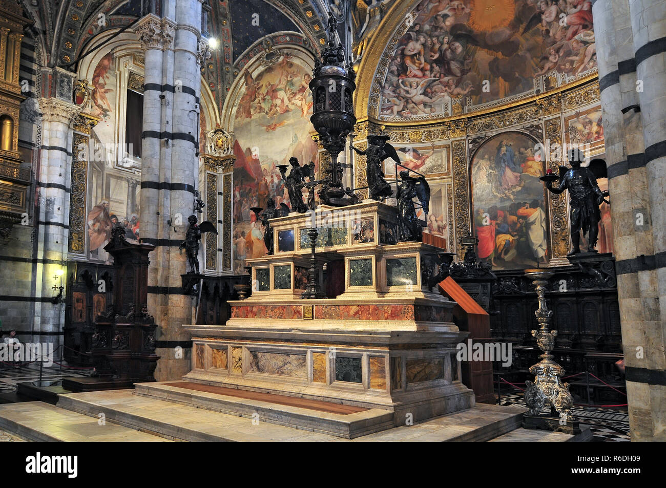 Hochaltar, Duomo di Siena, Kathedrale Santa Maria Assunta Kathedrale, Siena, Toskana, Italien, Europa Stockfoto