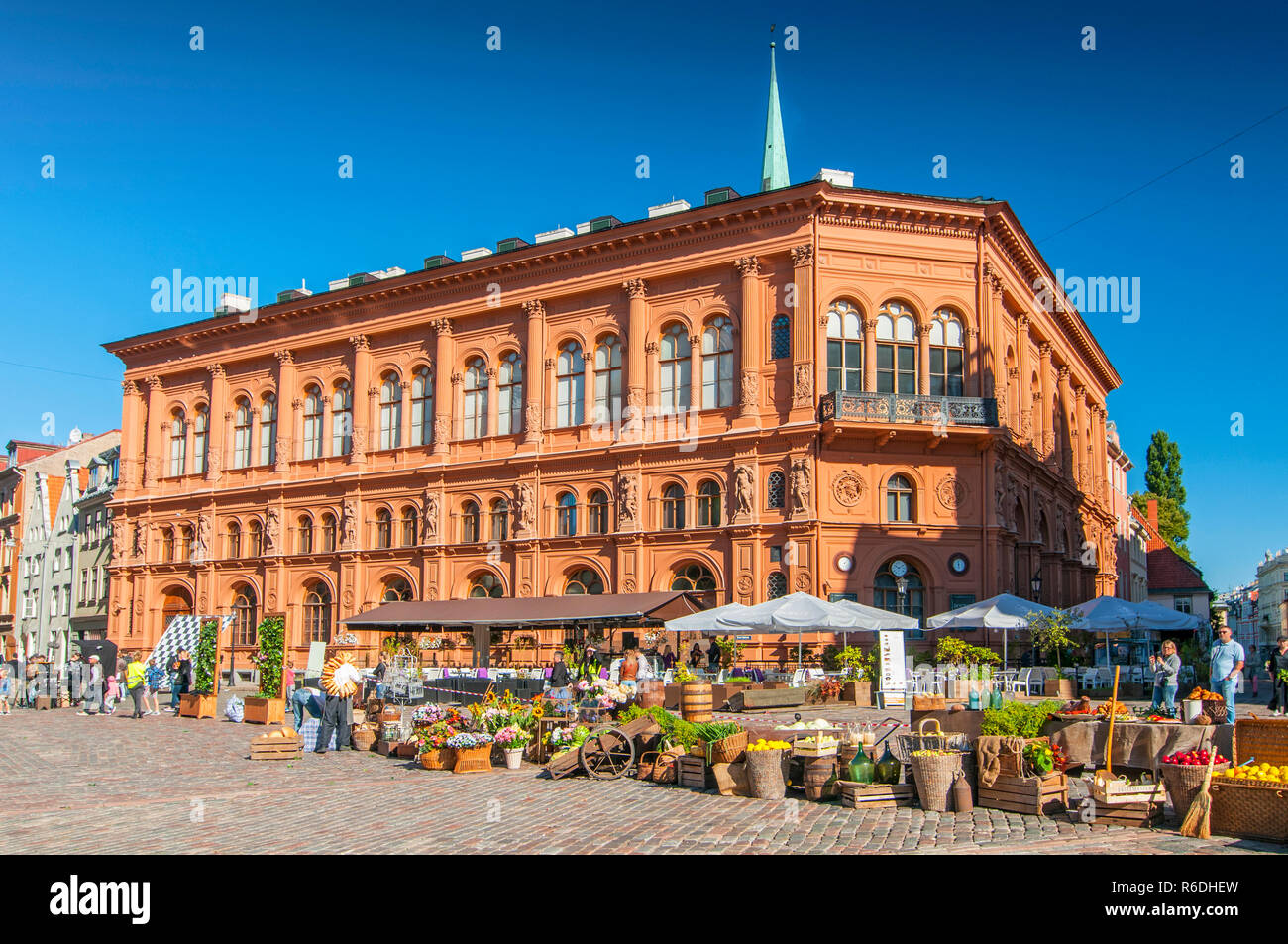 Kunstmuseum Riga Bourse auf Doms Platz Nationalen Baudenkmal von Lettland, Unesco Weltkulturerbe Stockfoto