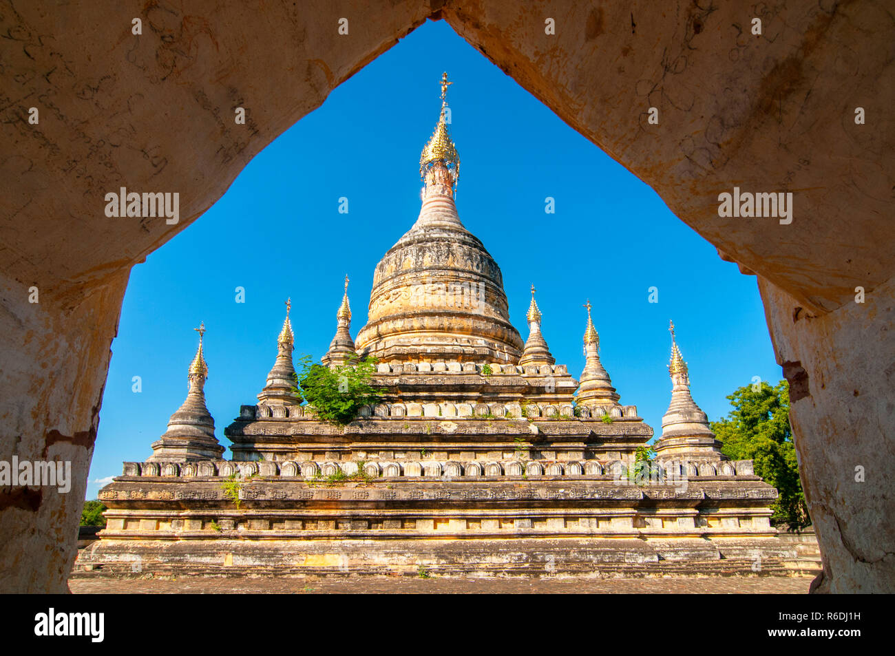 Hsu Taung Pyi Pagode in Bagan Myanmar Stockfoto