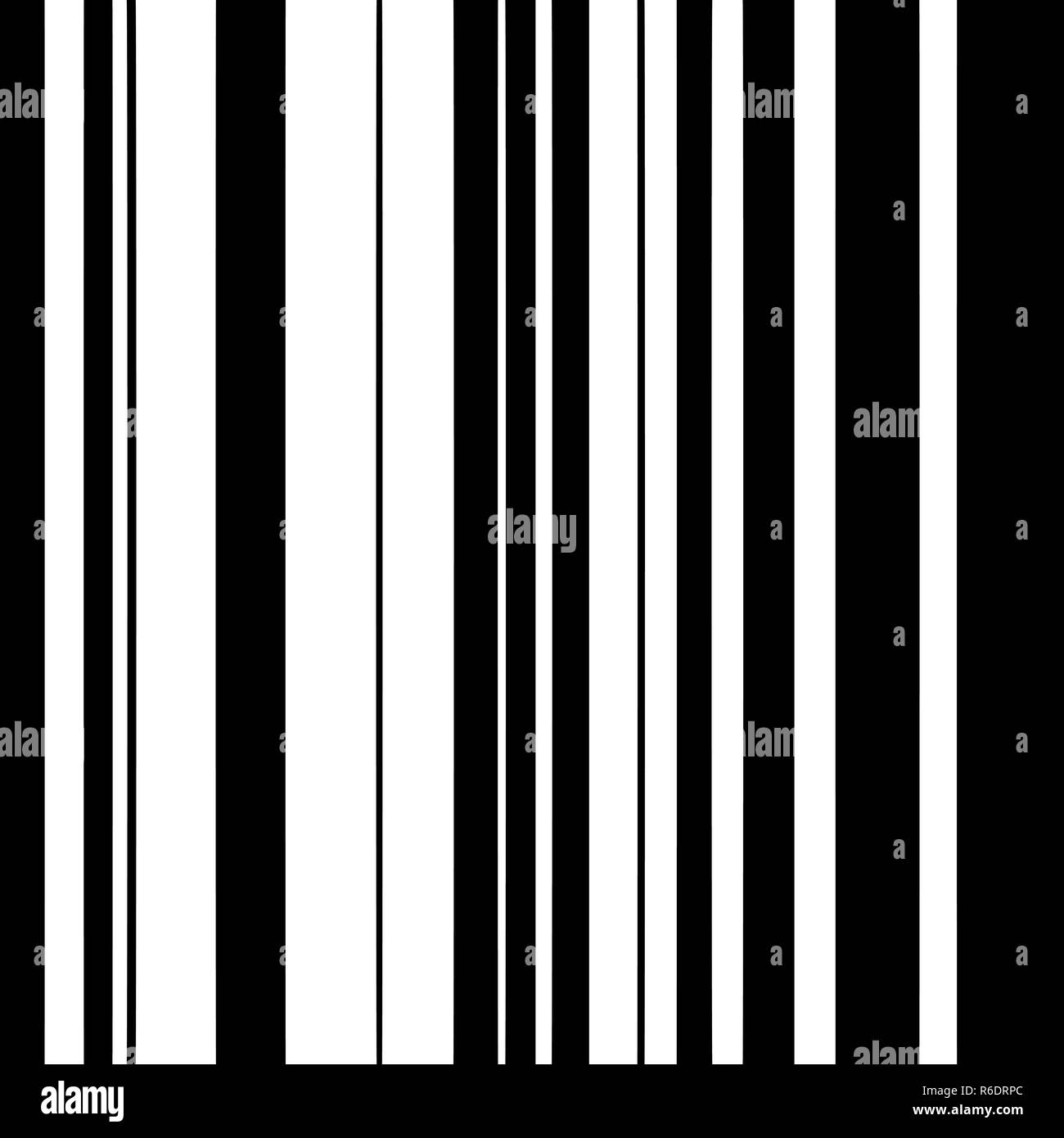 Schwarz und Weiß Gerade vertikale Monochrome Linien Muster Mode geometrische Monochrome parallele Streifen. Stock Vektor