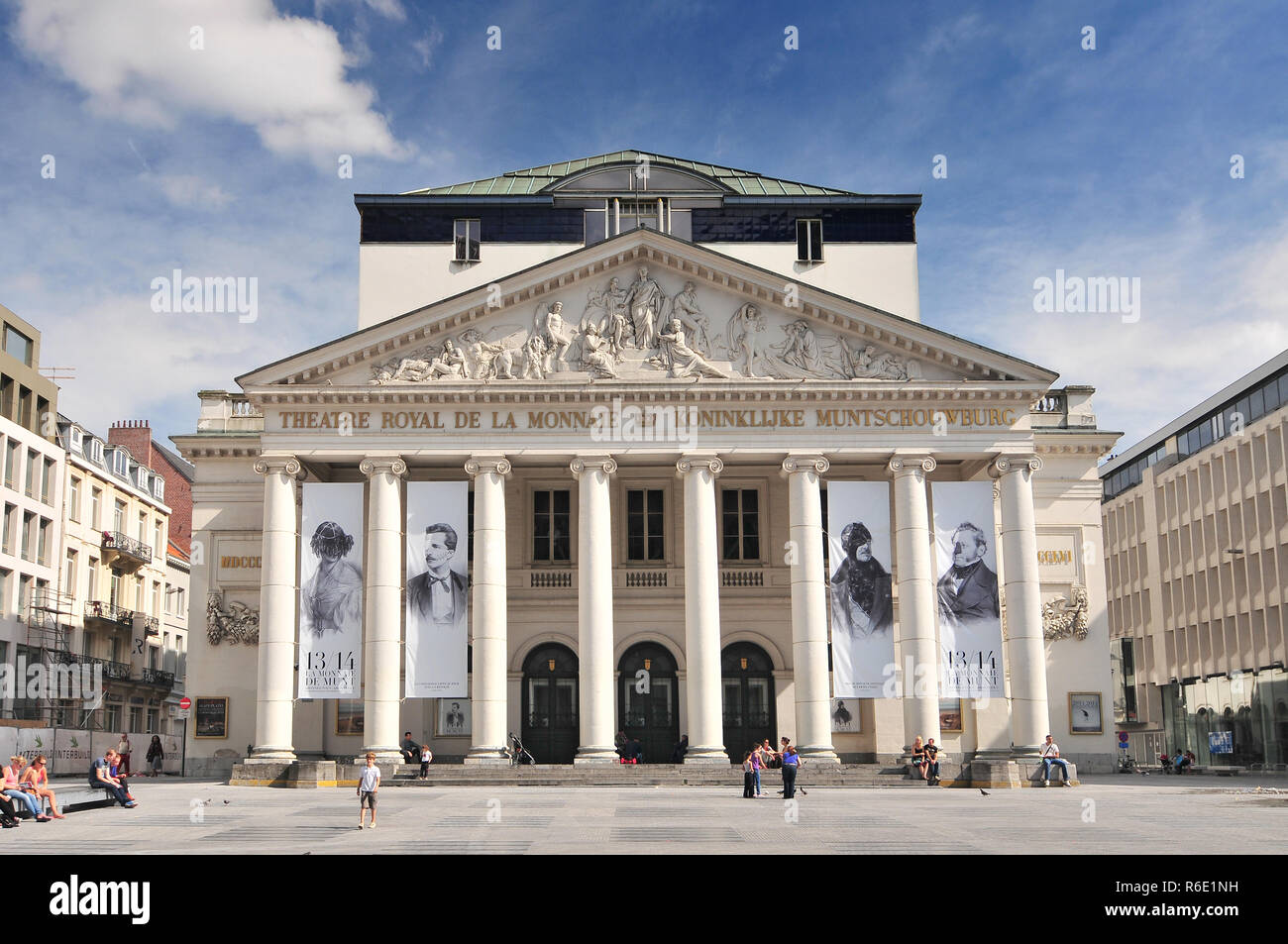 Theatre Royal De La Monnaie in Brüssel Stockfoto Theatre Royal De La Monnaie in Brüssel Stockfoto