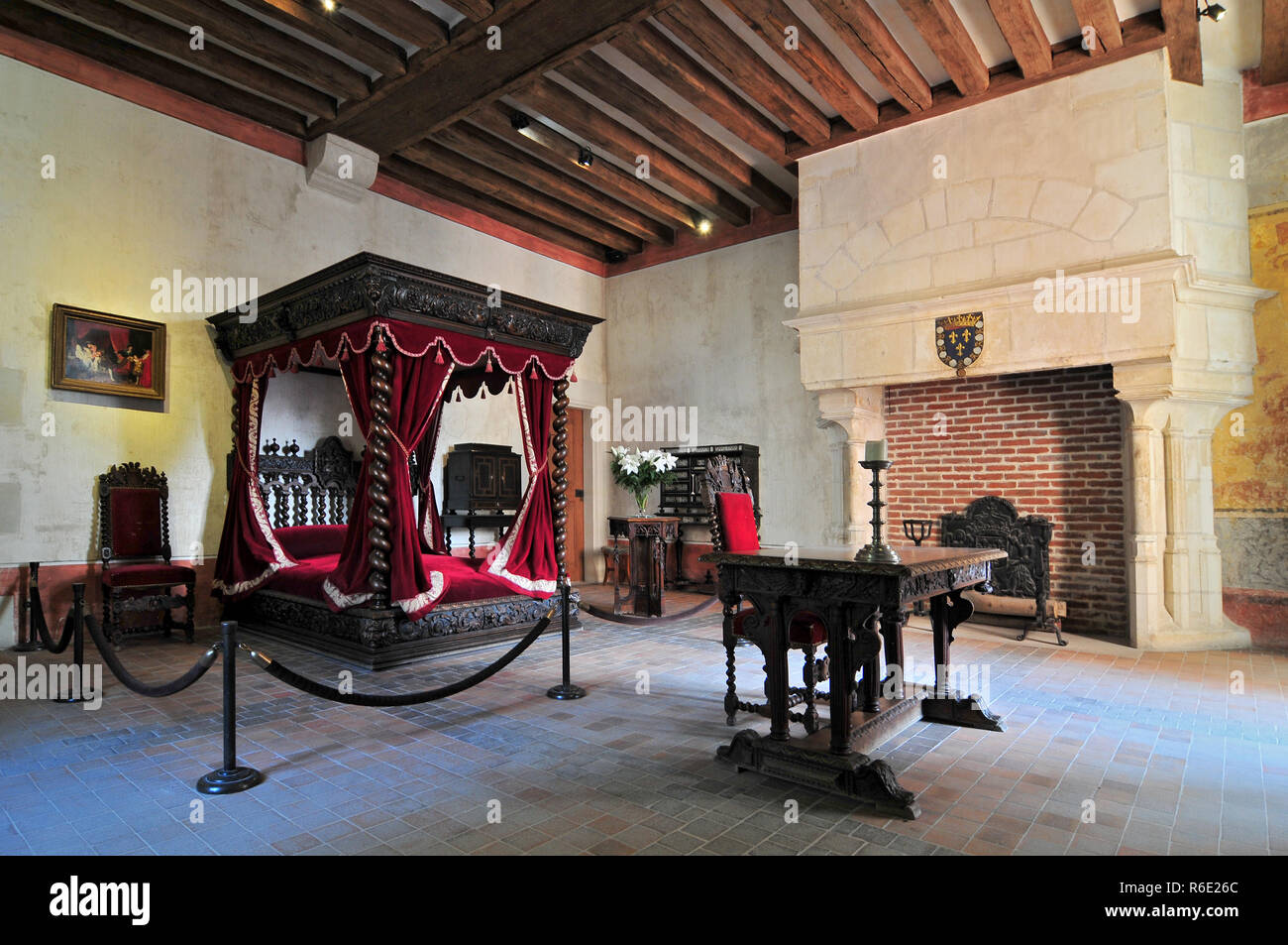 Innenraum des Clos Luce Herrenhaus in Amboise Leonardo Da Vinci lebte hier für die letzten drei Jahre Seines Lebens und starb dort am 2. Mai 1520 Stockfoto