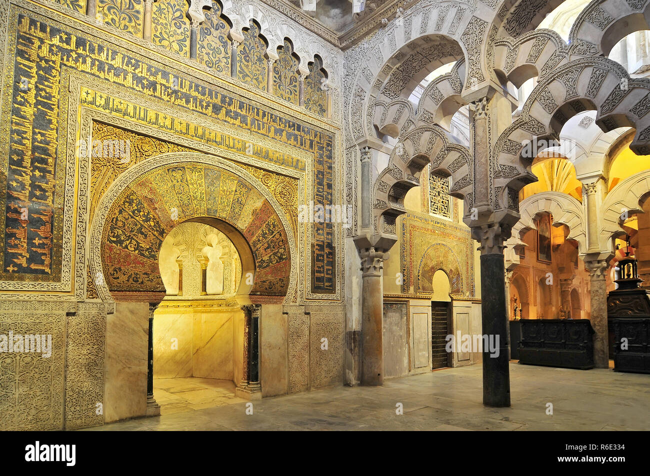Spanien Andalusien der Maurischen Mihrab Der Córdoba Moschee Mihrab Gebet Nische, La Mezquita de Cordoba Stockfoto
