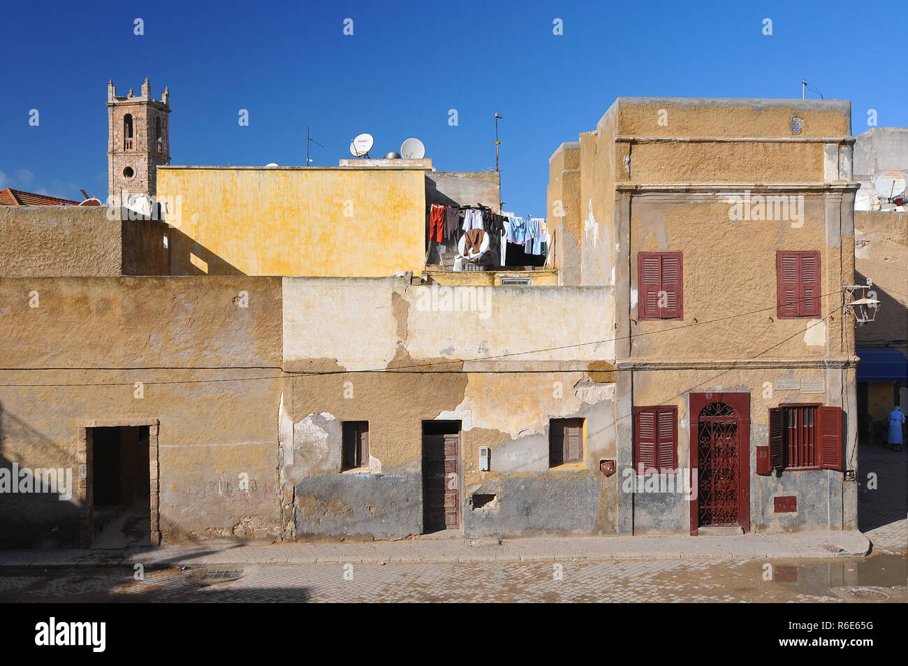 Gebäude in der portugiesischen Stadt Mazagan, El Jadida, Marokko Stockfoto