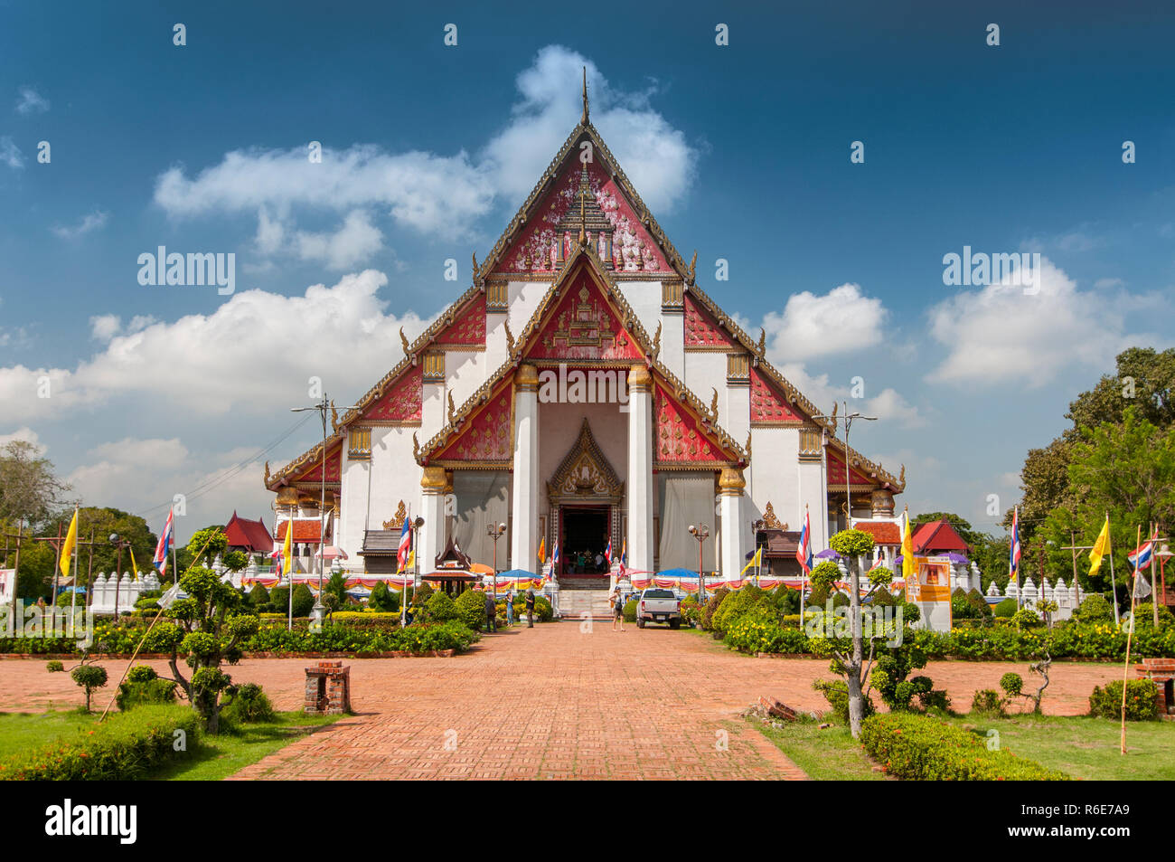 Vihara Phra Mongkhon Bophit in Ayutthaya Provinz von Thailand Stockfoto