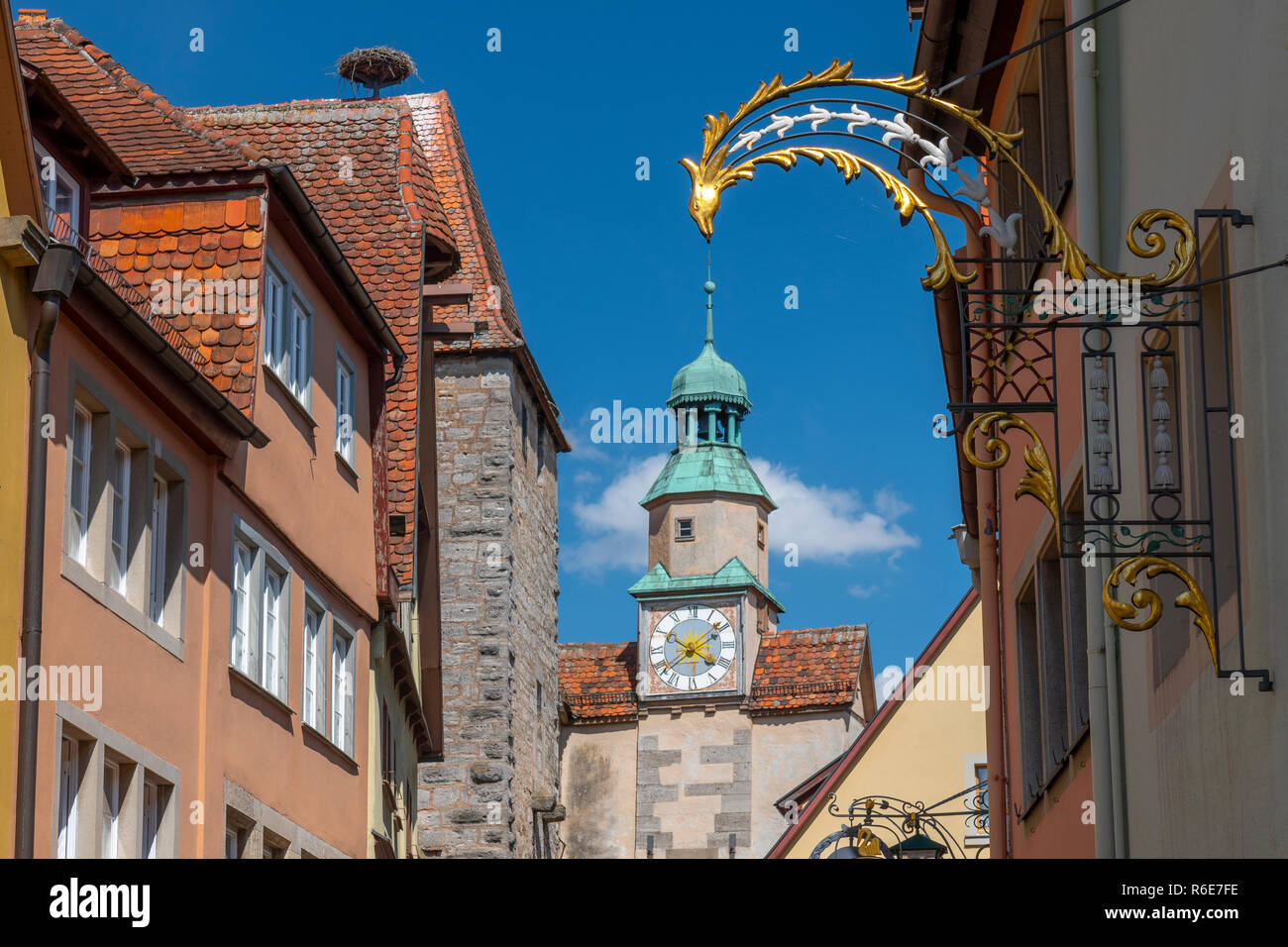 Markus Turm Teil der Städte in der ersten Befestigungsanlagen, Rothenburg o.d. Tauber in Deutschland Stockfoto