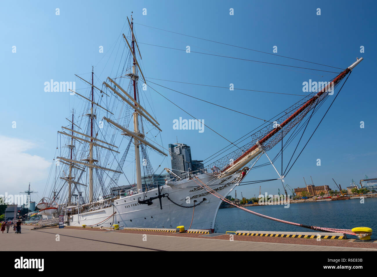 Segelschiff Dar Pomorza (Geschenk von Pommern) Museum im Hafen von Gdynia, Polen Stockfoto