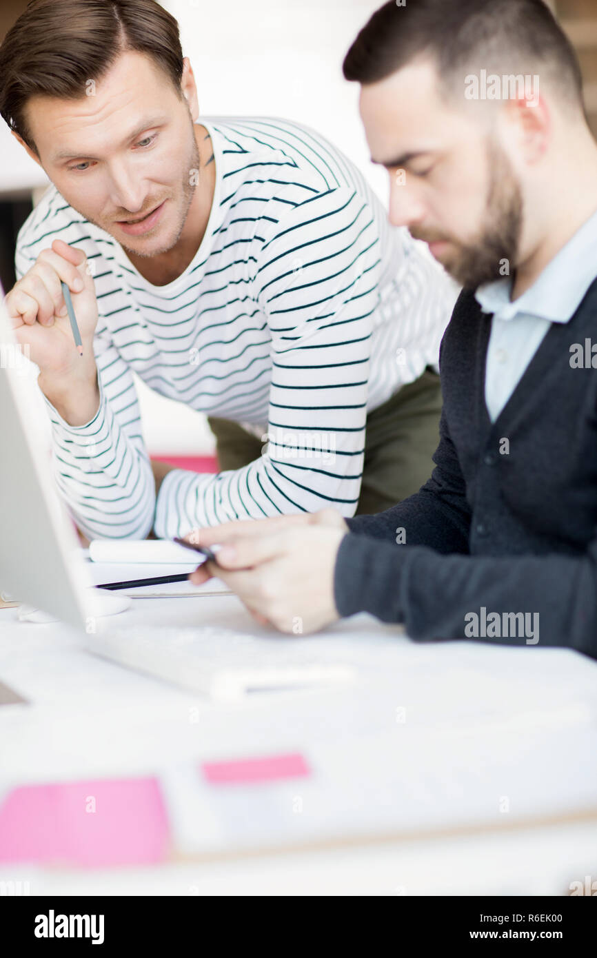 Unternehmer bei der Arbeit Stockfoto