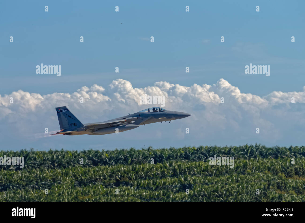McDonnell-Douglas f- 15 Eagle zu nehmen. Homestead. Florida. USA. Stockfoto