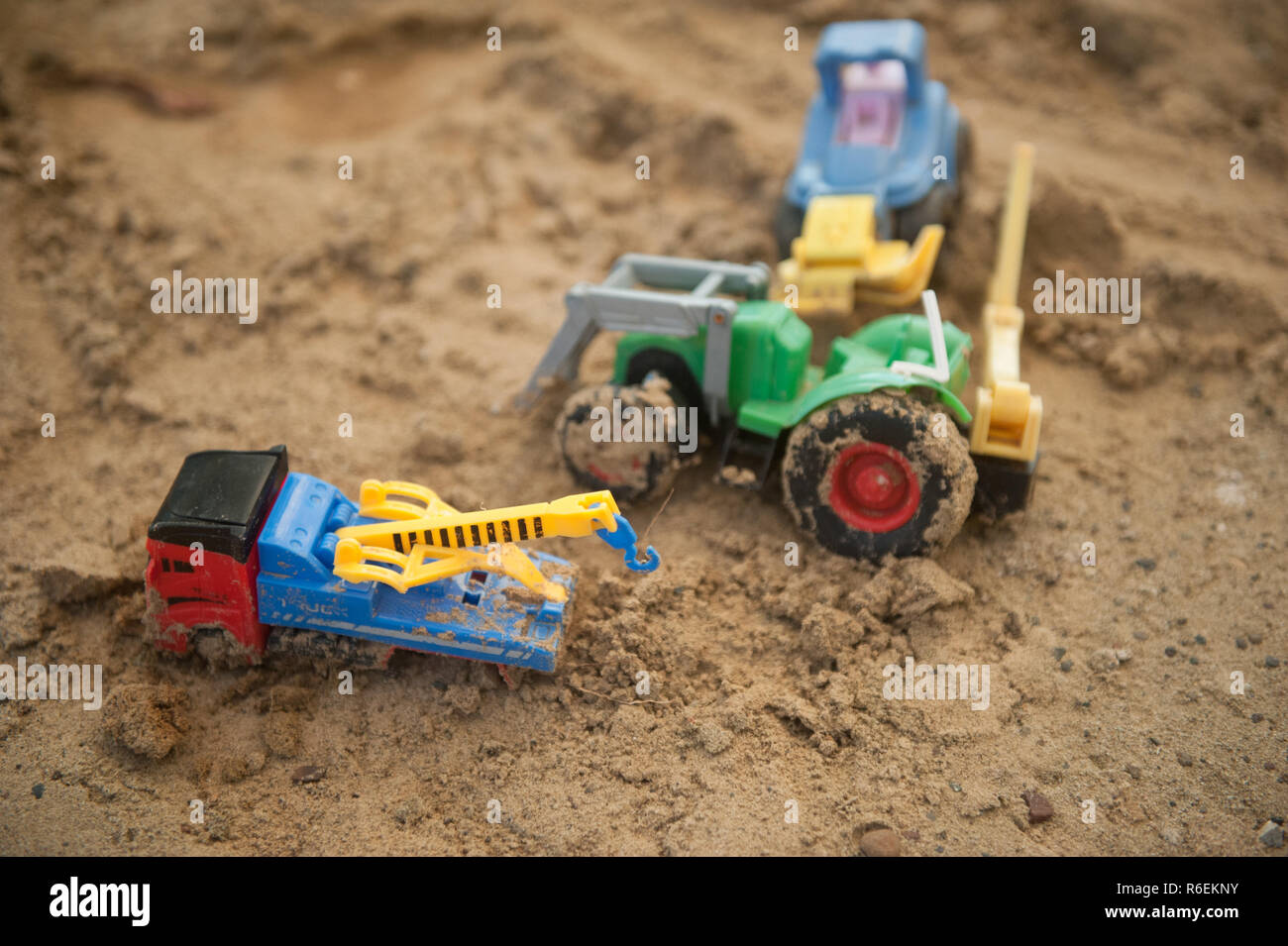 Ein Spielzeug auf Sand Spielplatz Stockfoto