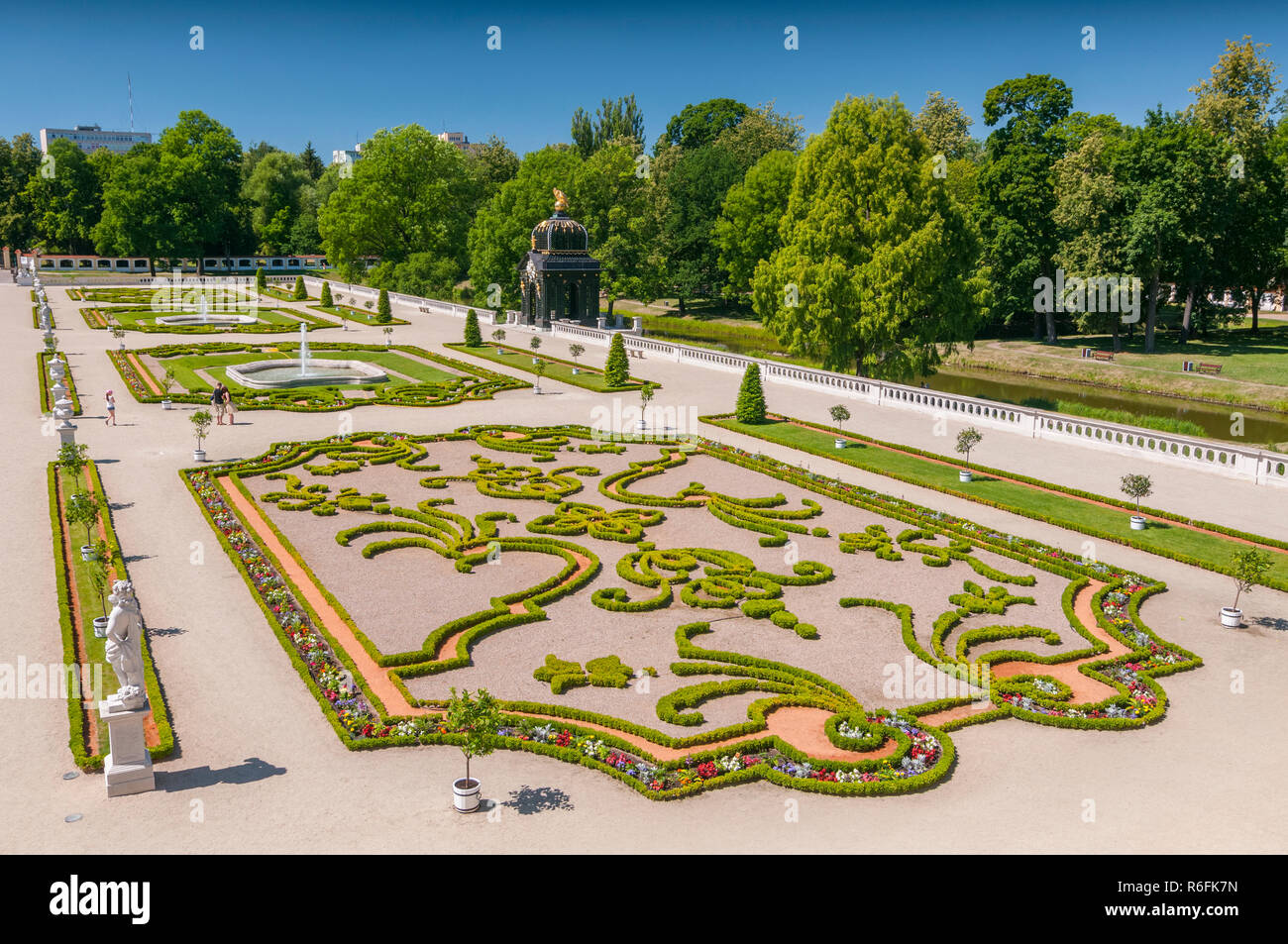 Gärten des Schlosses Branicki-Palast in Bialystok, Polen "Versailles des Nordens und polnische Versailles Stockfoto