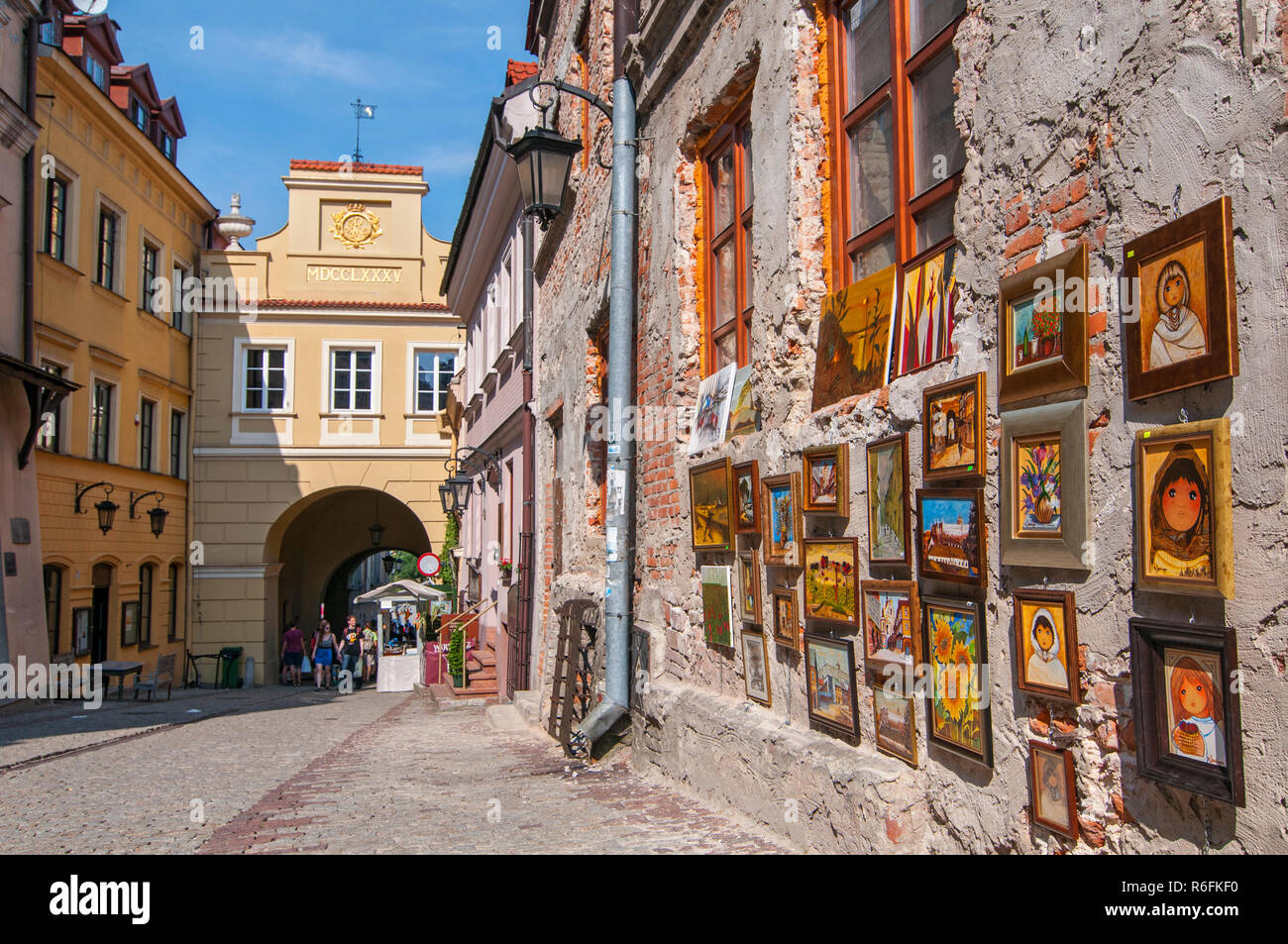 Die grodzka Tor Im jüdischen Teil der alten Stadt Lublin, Polen Stockfoto