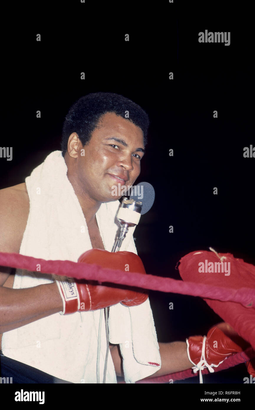 Muhammad Ali, Cassius Marcellus Clay, amerikanischer Boxer, Aktivist, Philanthropist, Nickname, der Größte, Stockfoto