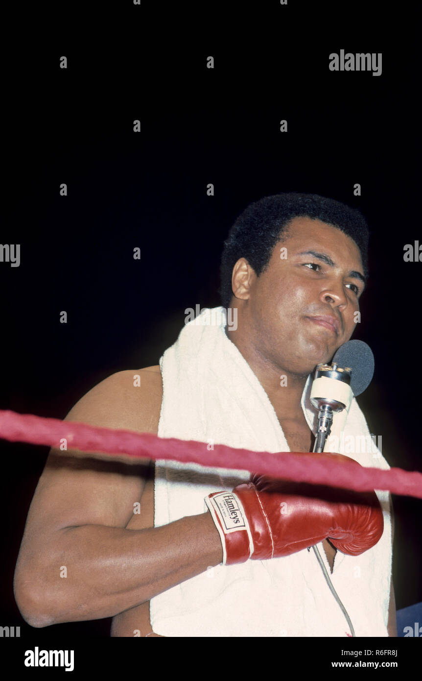 Muhammad Ali, Cassius Marcellus Clay, amerikanischer Boxer, Aktivist, Philanthropist, Nickname, der Größte, Stockfoto