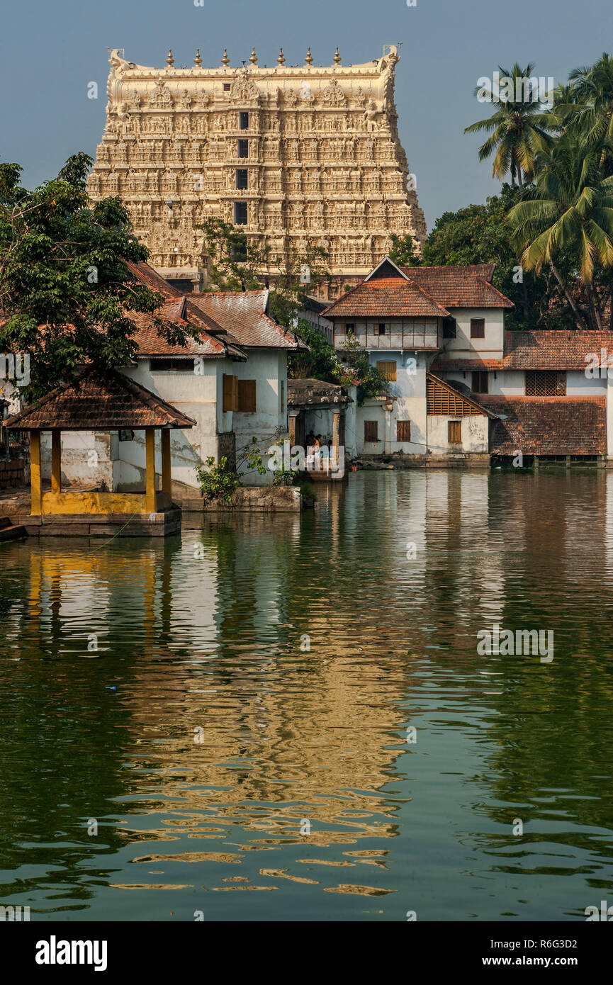 22-Jan-2013 - padmanabhaswamy Temple-Thiruvananthapuram Kerala Indien Asien Stockfoto
