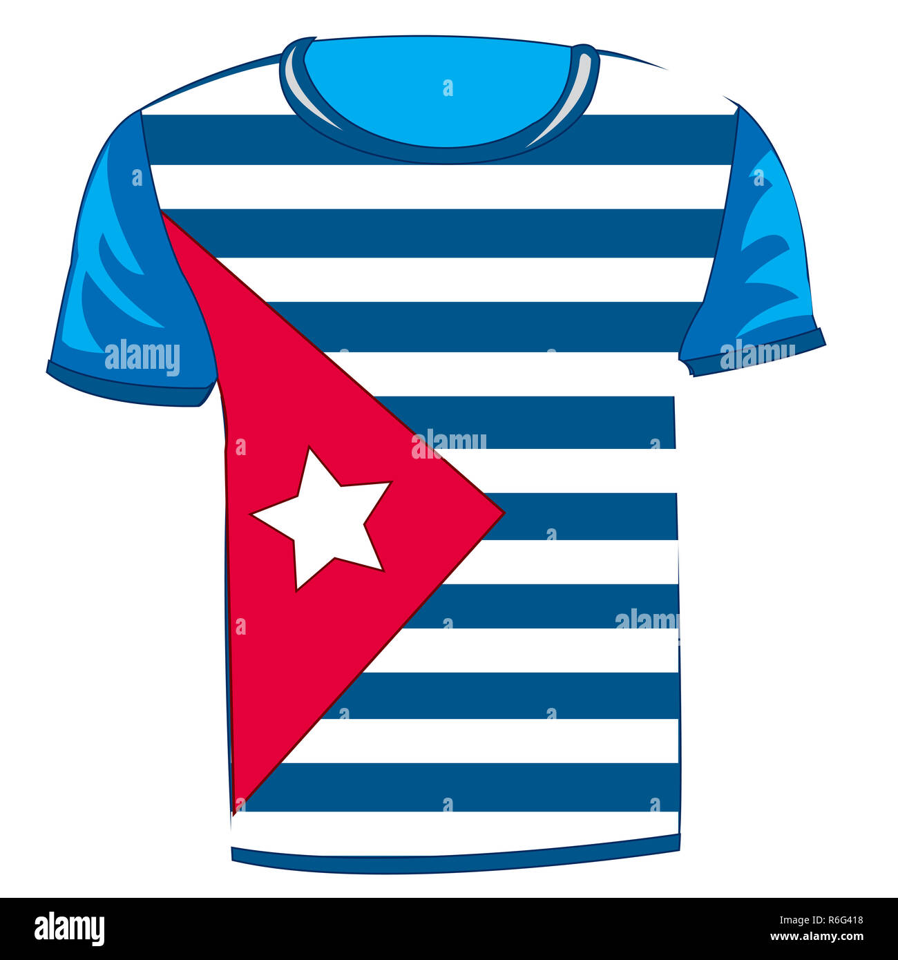 T-Shirt mit Flagge Kuba Stockfoto