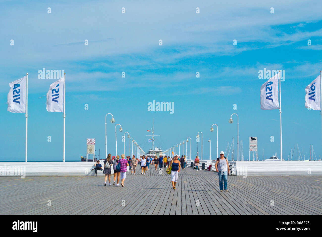 Molo, der Pier, Sopot, Polen Stockfoto